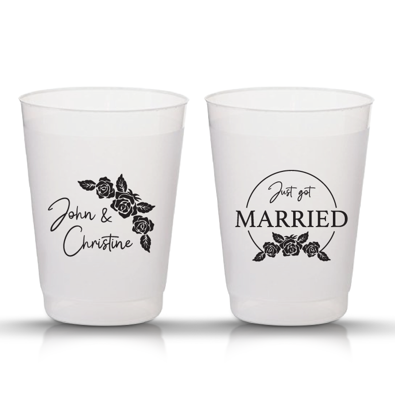 We Do Wreath - 9oz Frosted Unbreakable Plastic Cup #208 - Custom - Bridal  Wedding Favors, Wedding Cups, Party Cups, Favor