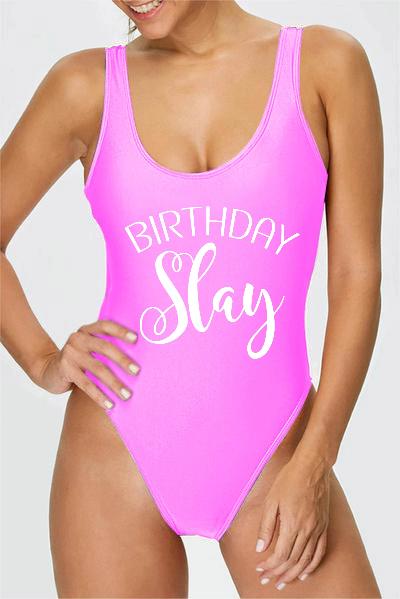 birthday slay swimsuit plus size