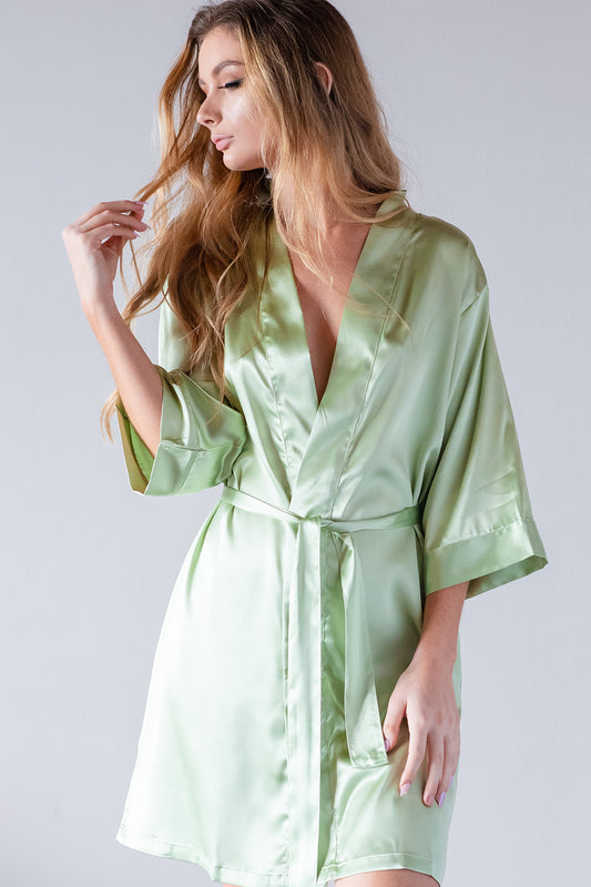 Custom Bridesmaid Satin Kimono Robe