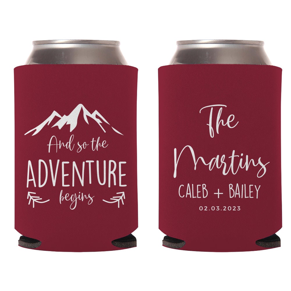 The Adventure Begins Can Coolers