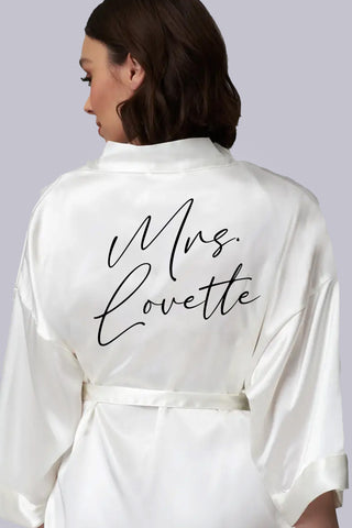 Set of 11 Bachelorette Custom Robes, Bridal Shower Silk Robes