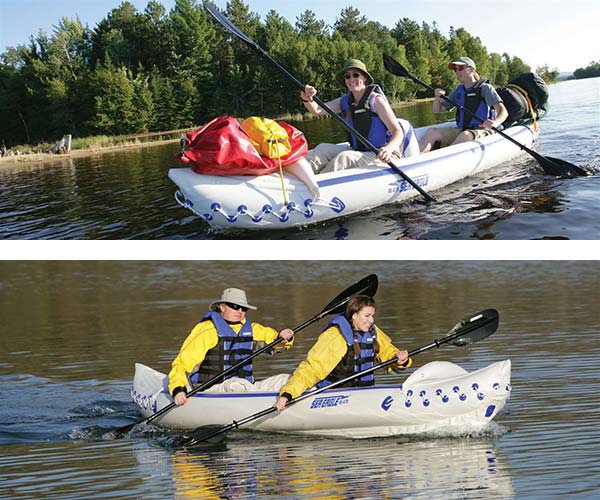 Sea Eagle 370 Deluxe 2 Person Inflatable Portable Sport Kayak With