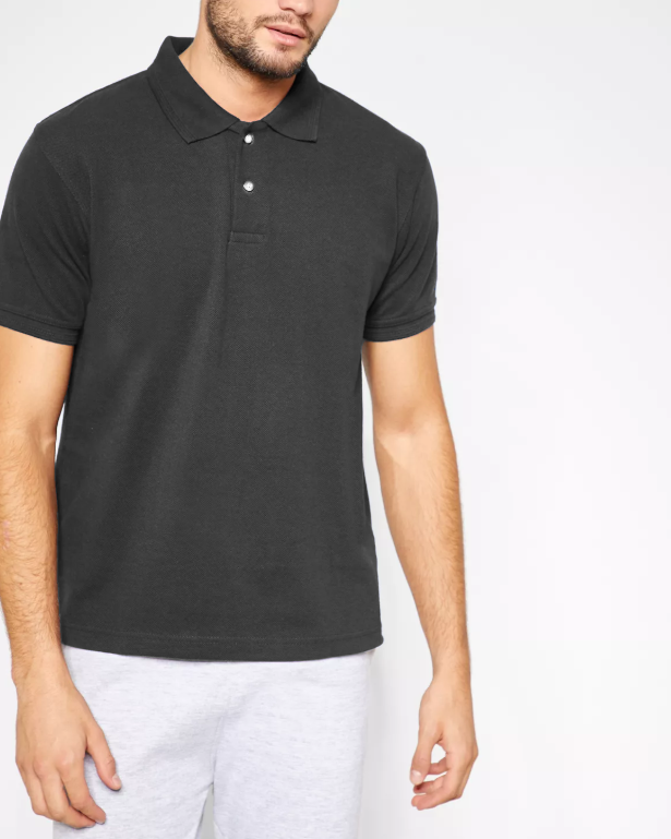 charcoal grey polo shirt