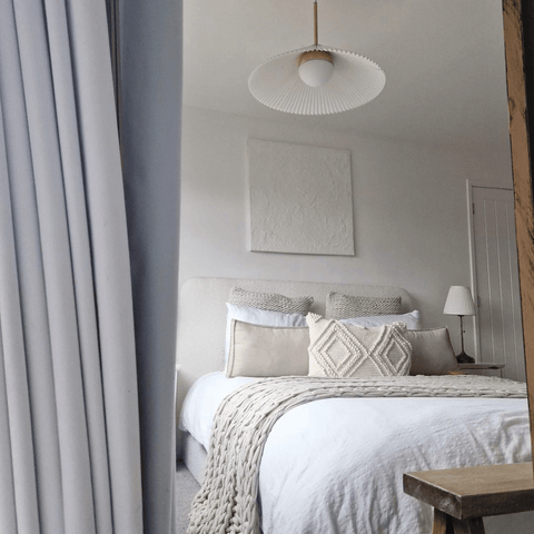 We love the pared back décor in this peaceful neutral styled bedroom.