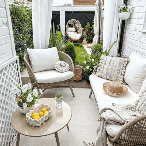 A relaxed, scandi style garden room makes the perfect finishing touch.