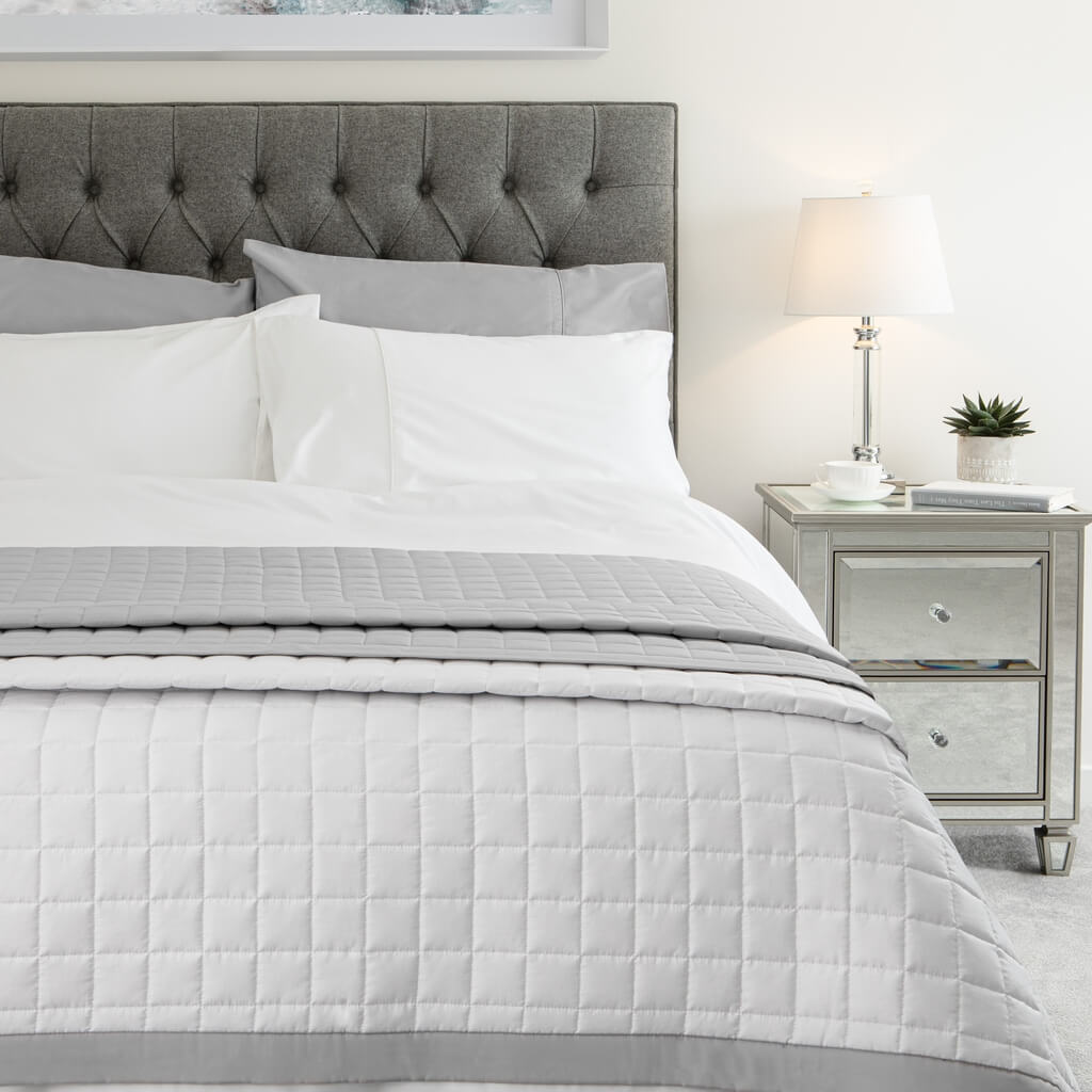 Image of Egyptian Cotton Quilted Bed Throw