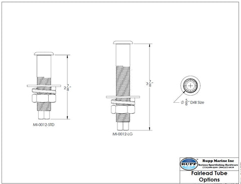 Rupp Fairlead Thru-gunwale tube