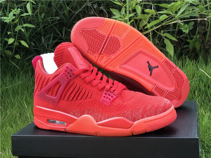 jordan retro 4 flyknit red