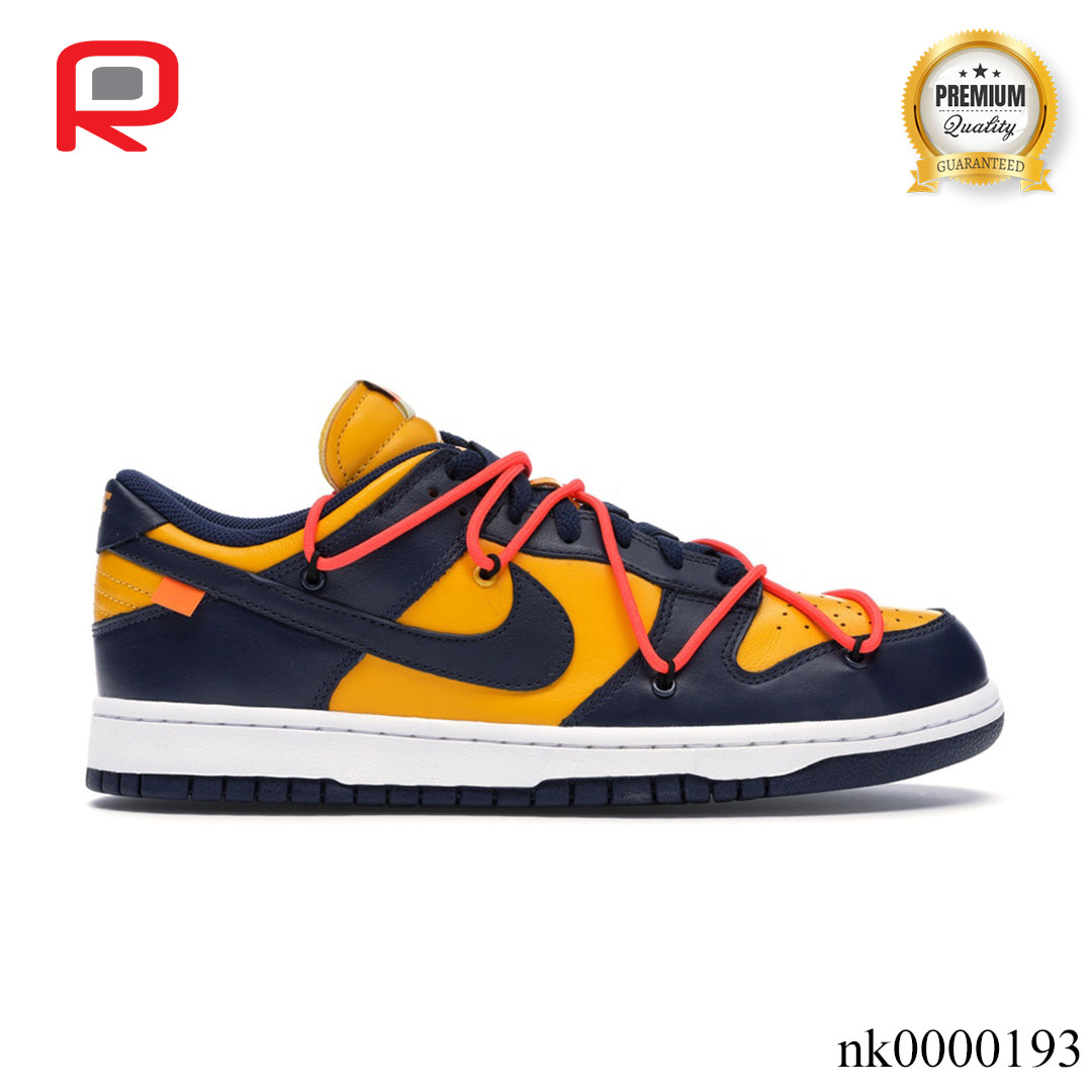 Dunk Low OW University Gold Midnight Navy Shoes Sneakers