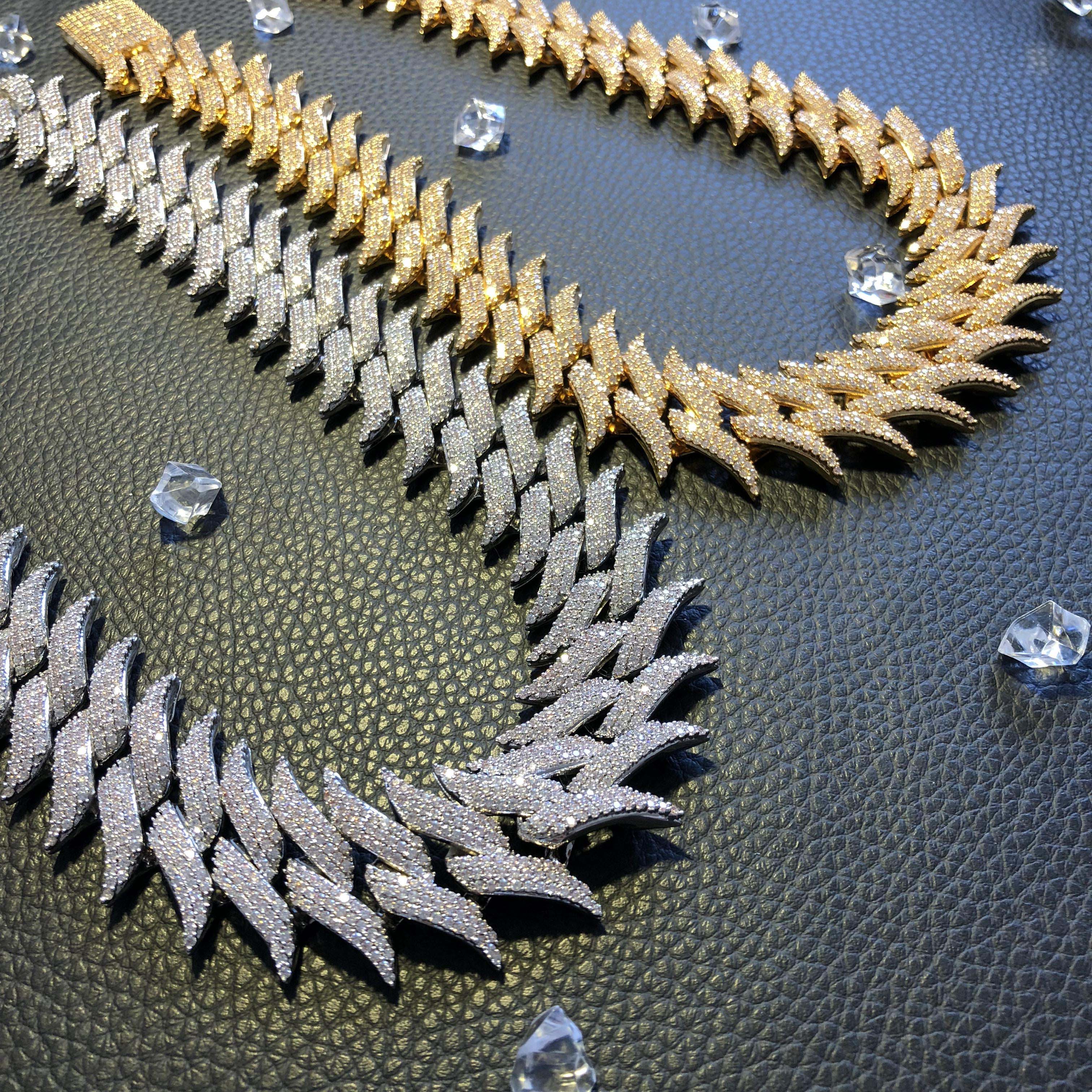 hip hop jewelry 30mm Spiked Cuban chain