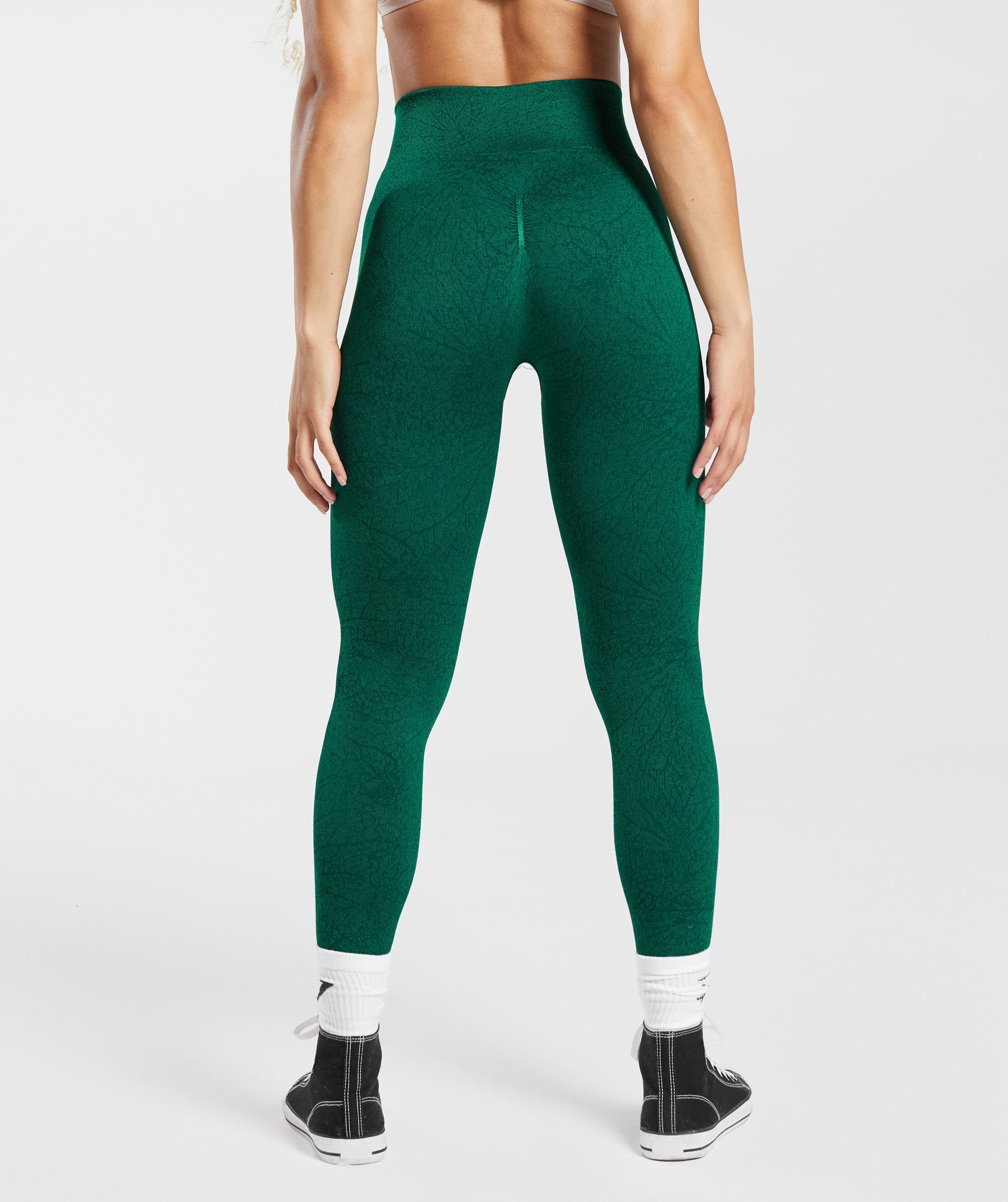 Gymshark Adapt Pattern Seamless Leggings - Forest Green/Rich Green