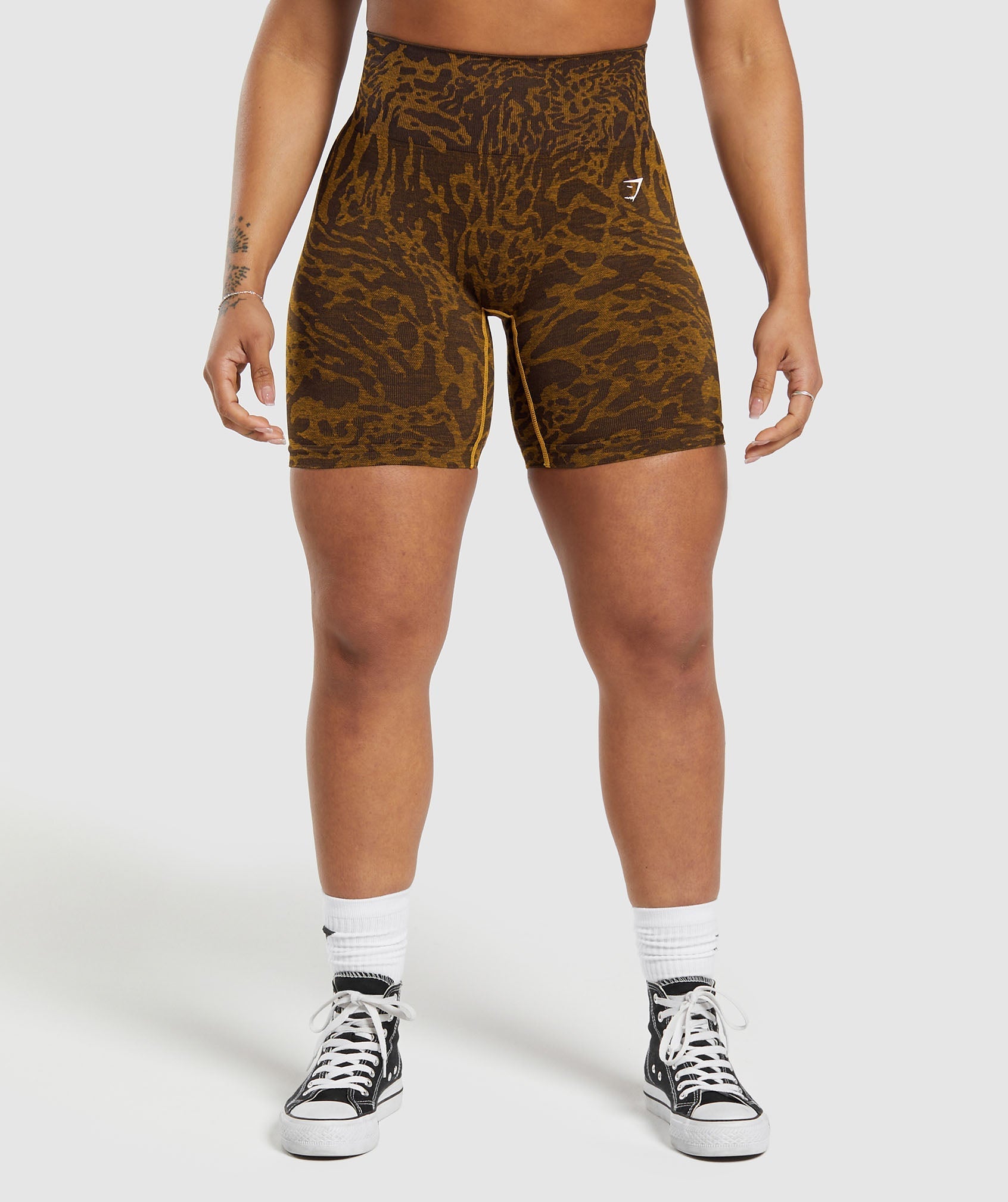 Adapt Safari Tight Shorts in Archive Brown/Burnt Yellow - view 1