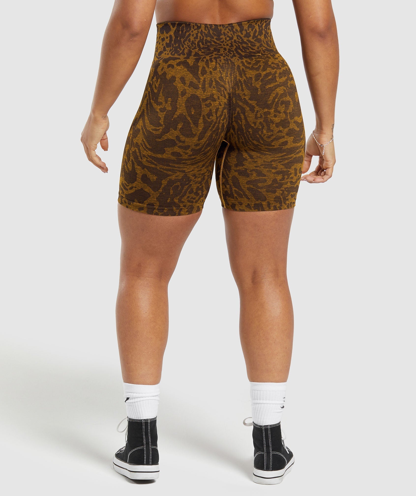 Adapt Safari Tight Shorts in Archive Brown/Burnt Yellow - view 2