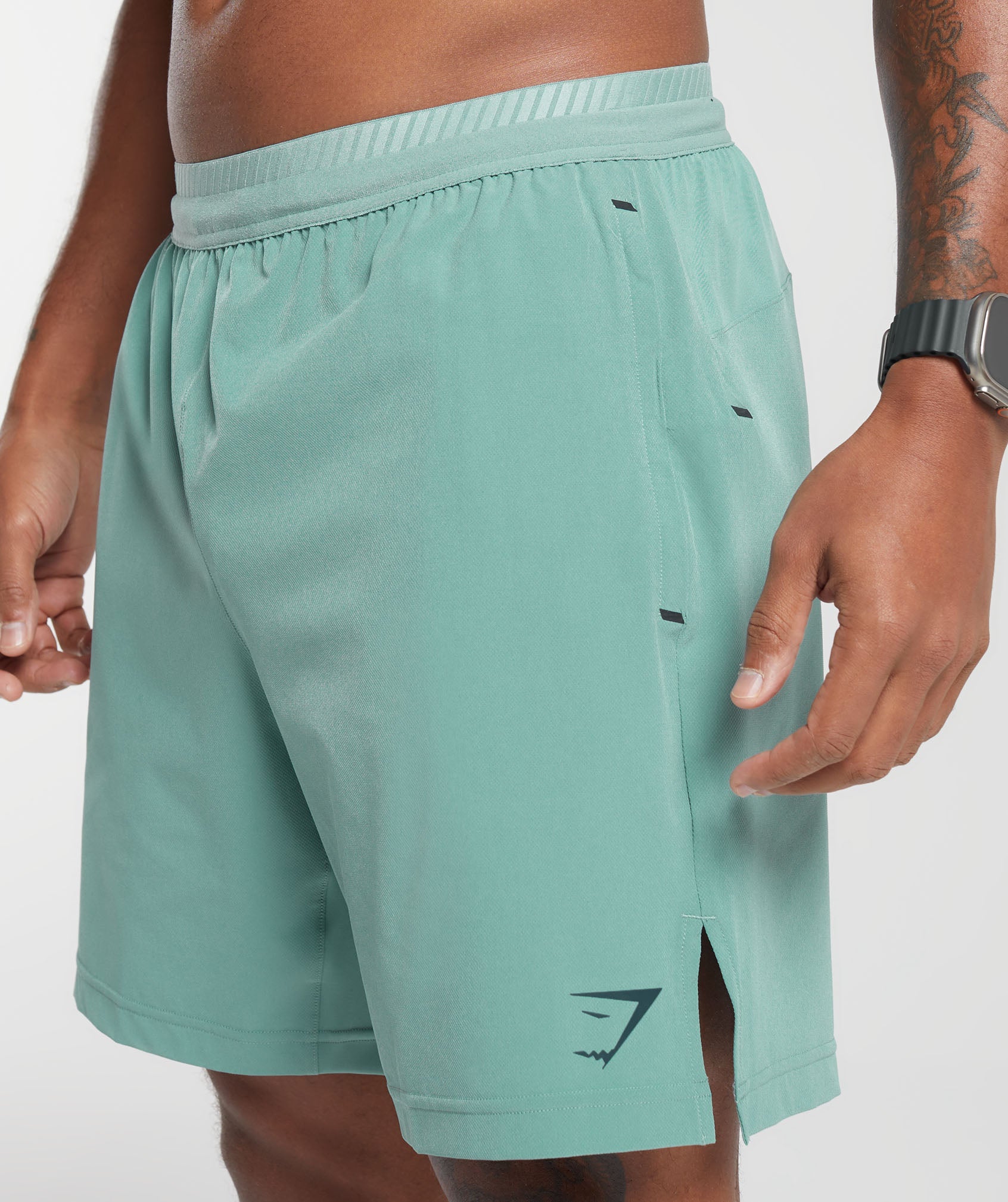 Apex 7" Hybrid Shorts in Duck Egg Blue - view 5