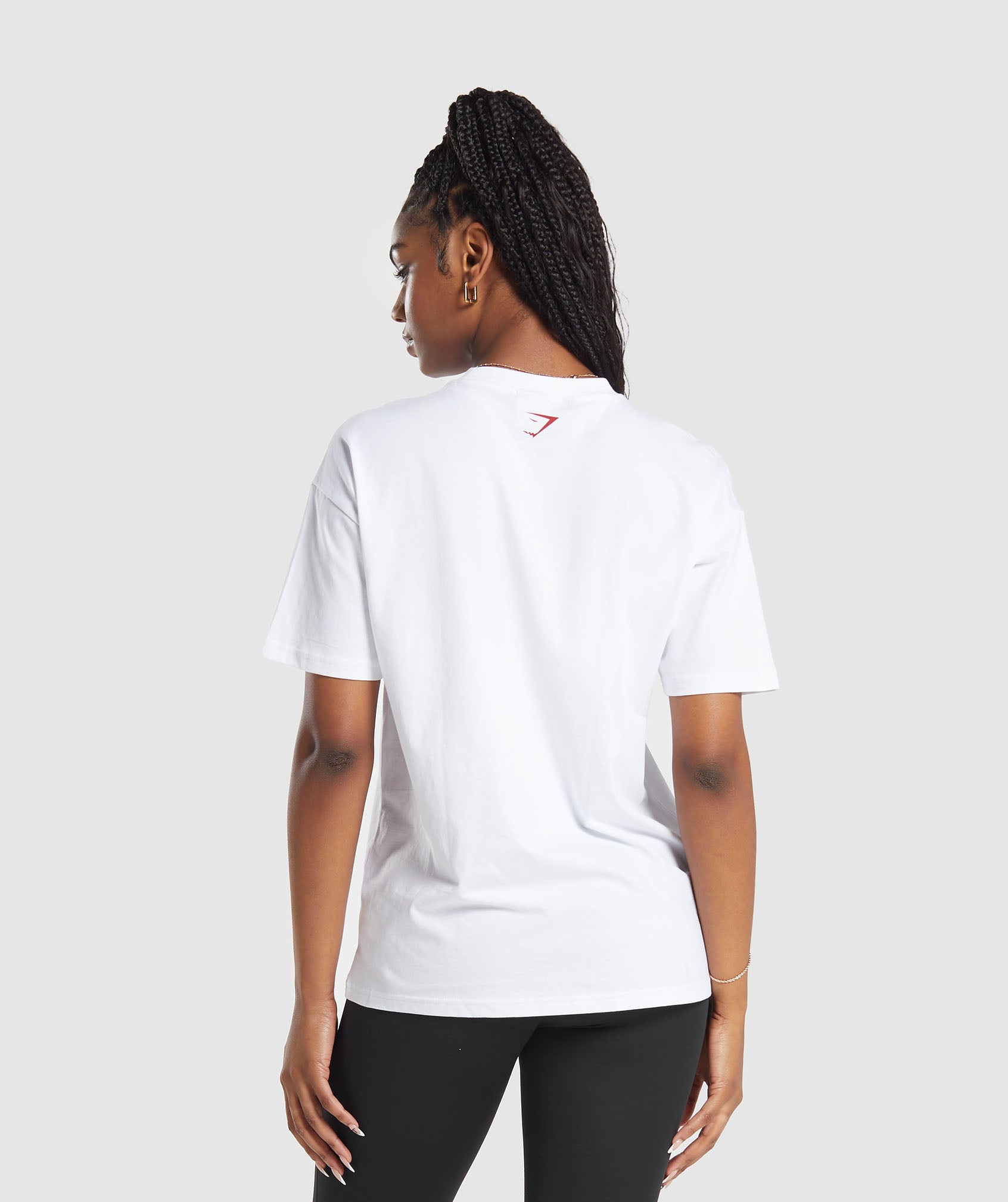 Barbell Cherries Oversized T-Shirt in White - view 2