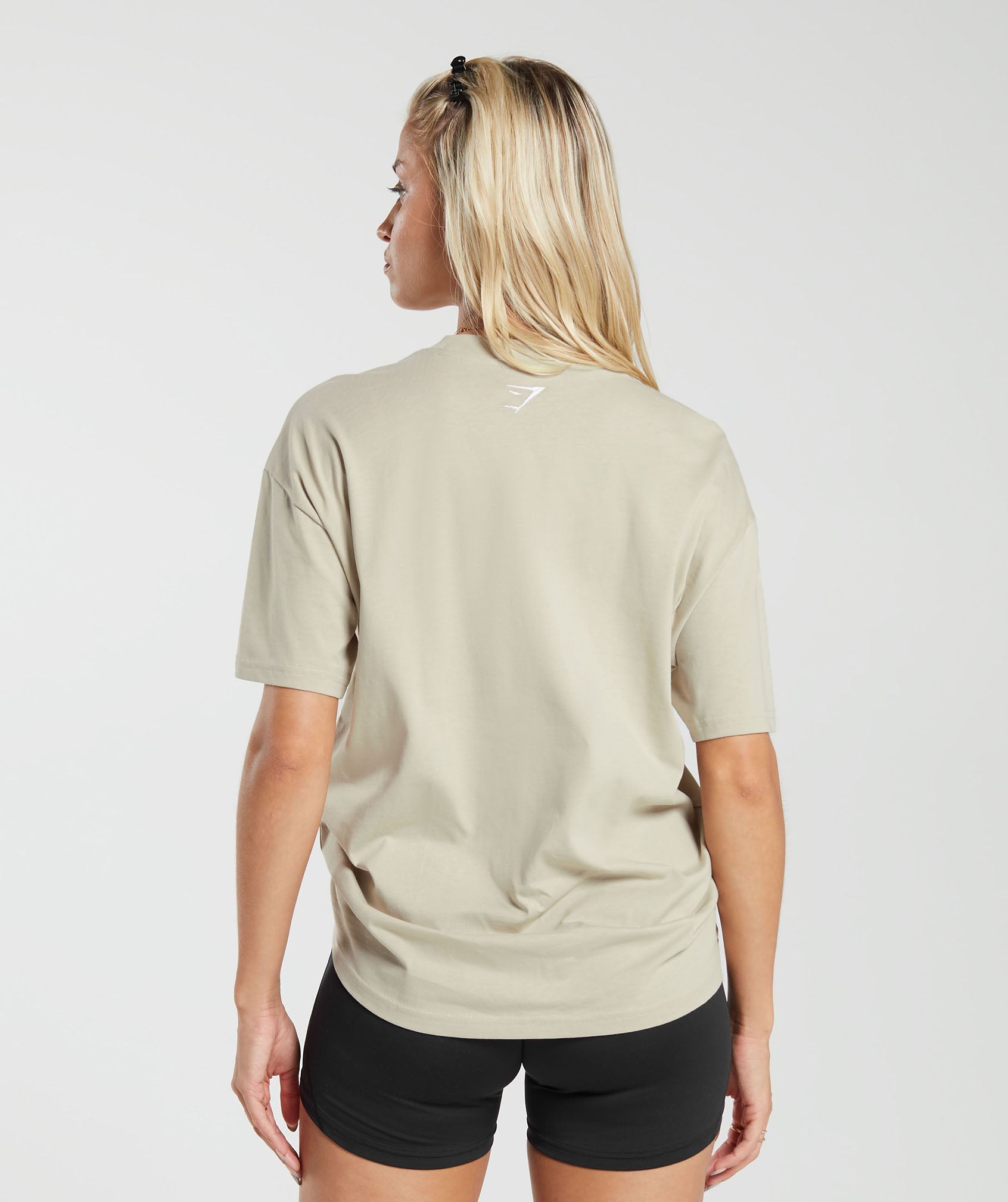 Block Oversized T-Shirt in Washed Stone Brown - view 2