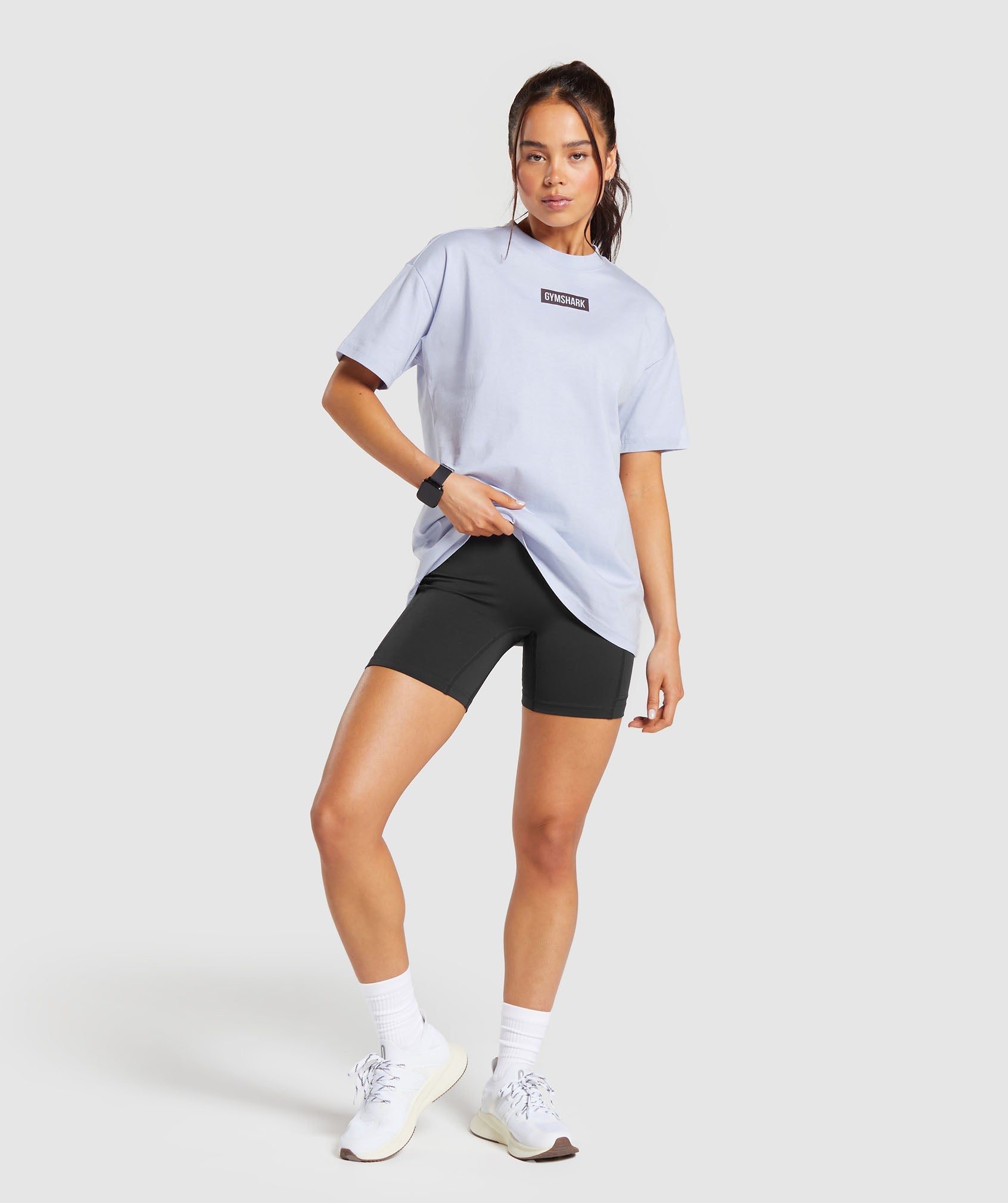 Block Oversized T-Shirt in Silver Lilac - view 4