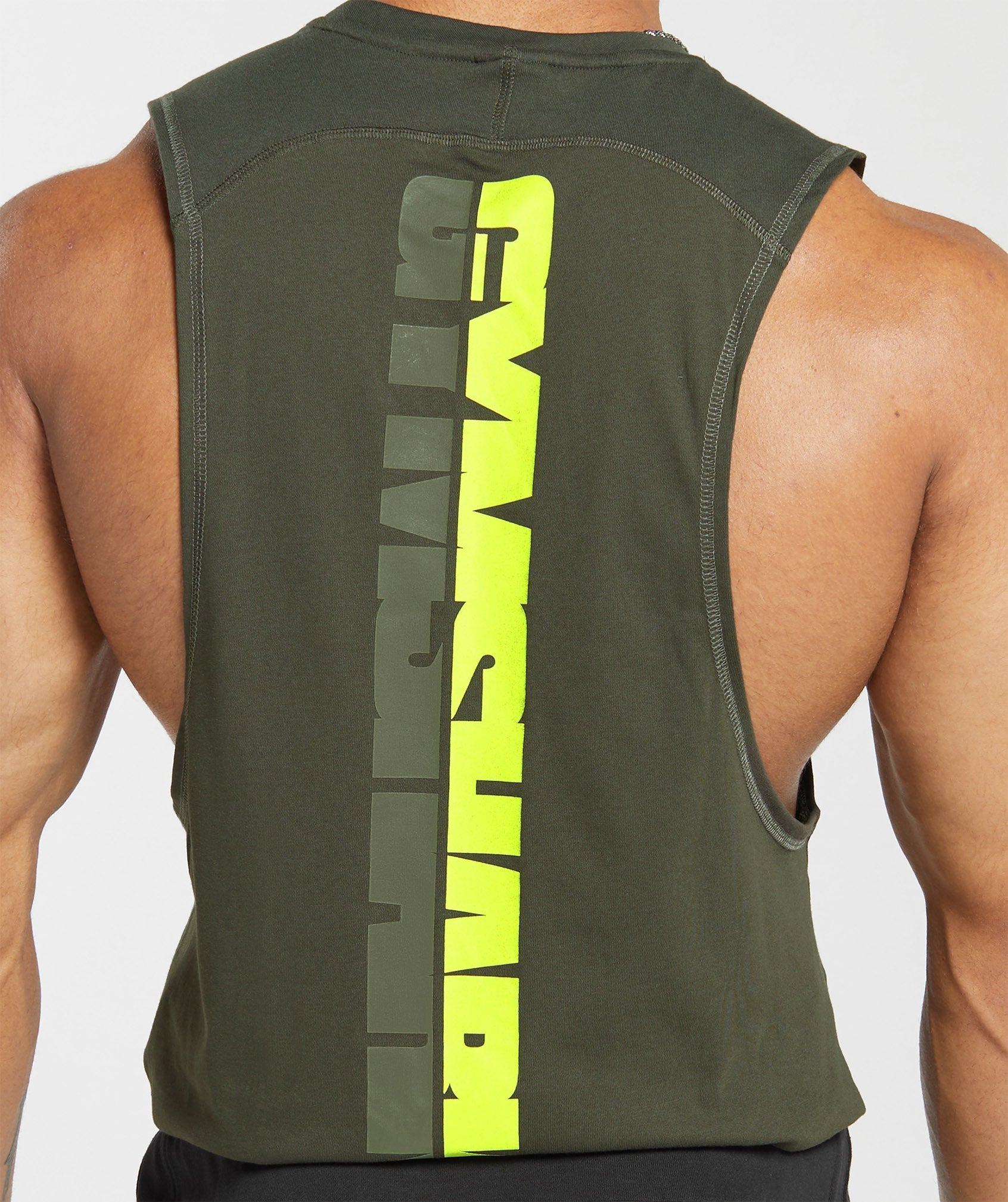 Bold Drop Arm Tank in Deep Olive Green - view 5
