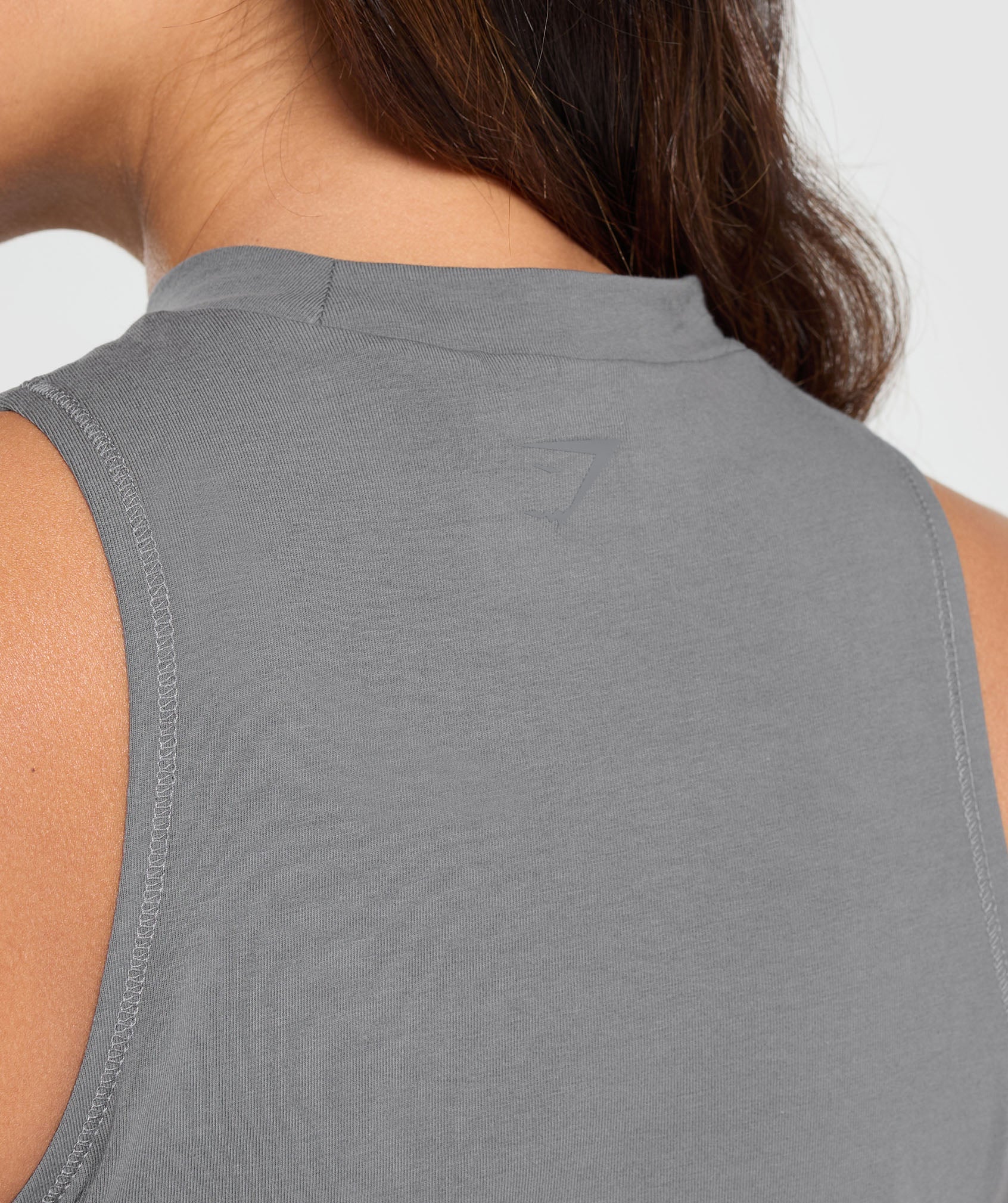 Cotton Tank in Brushed Grey - view 6