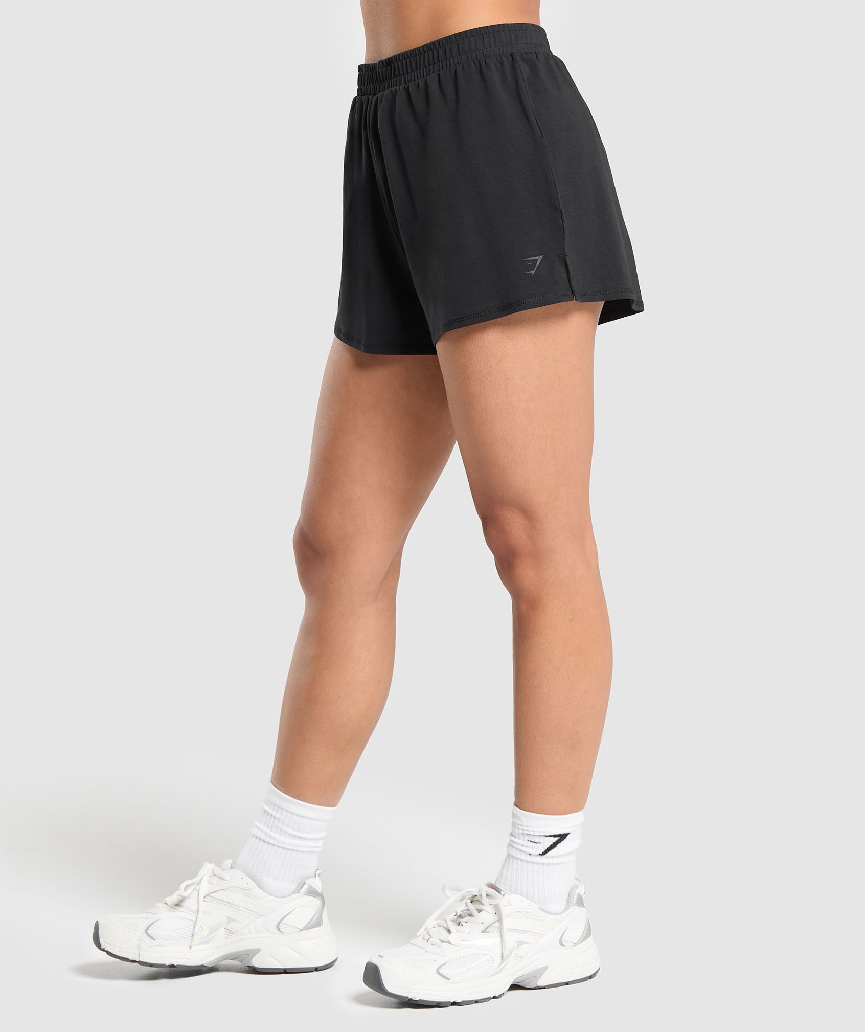 Cotton Shorts in Black - view 3