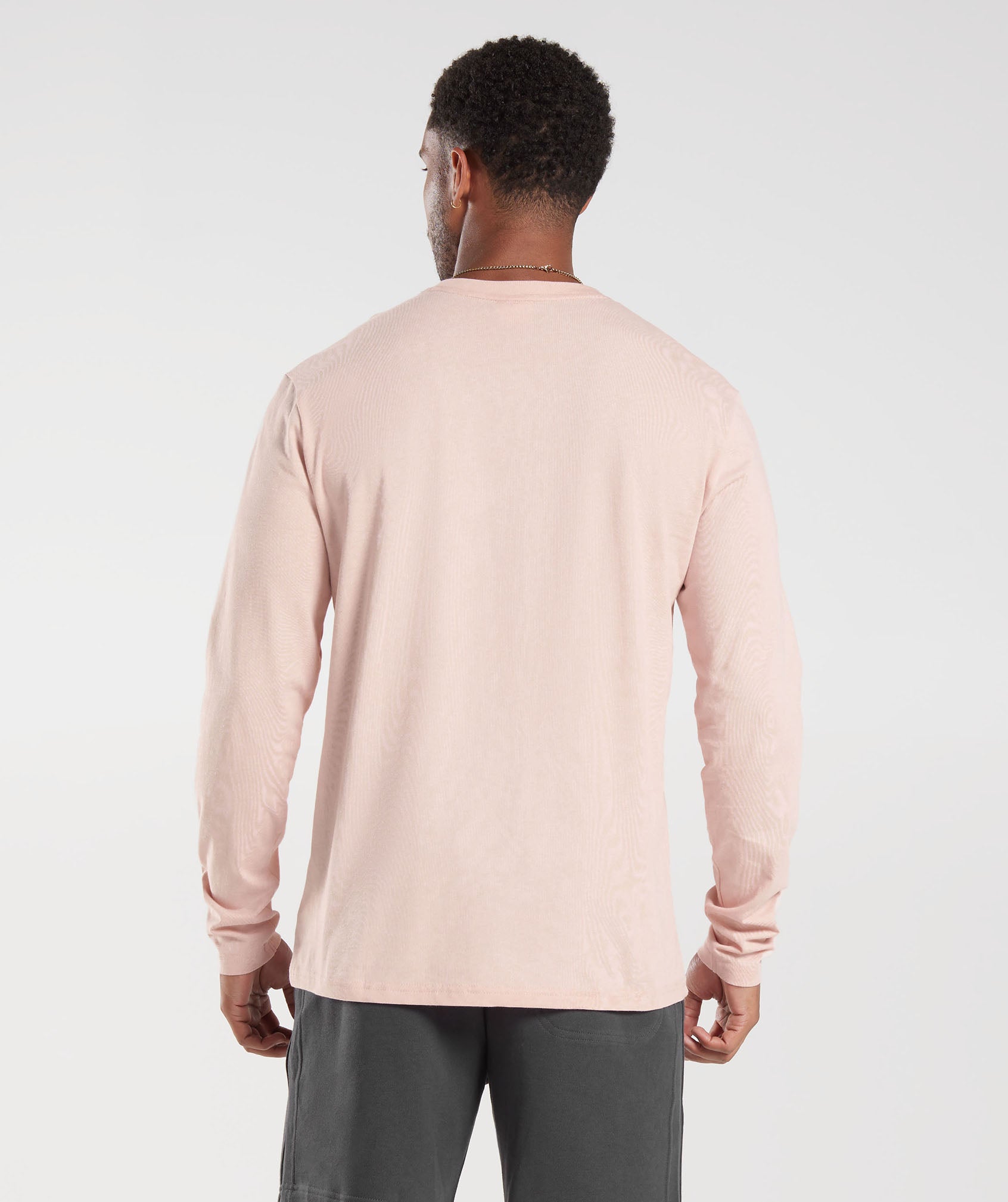 Crest Long Sleeve T-Shirt in Misty Pink - view 2