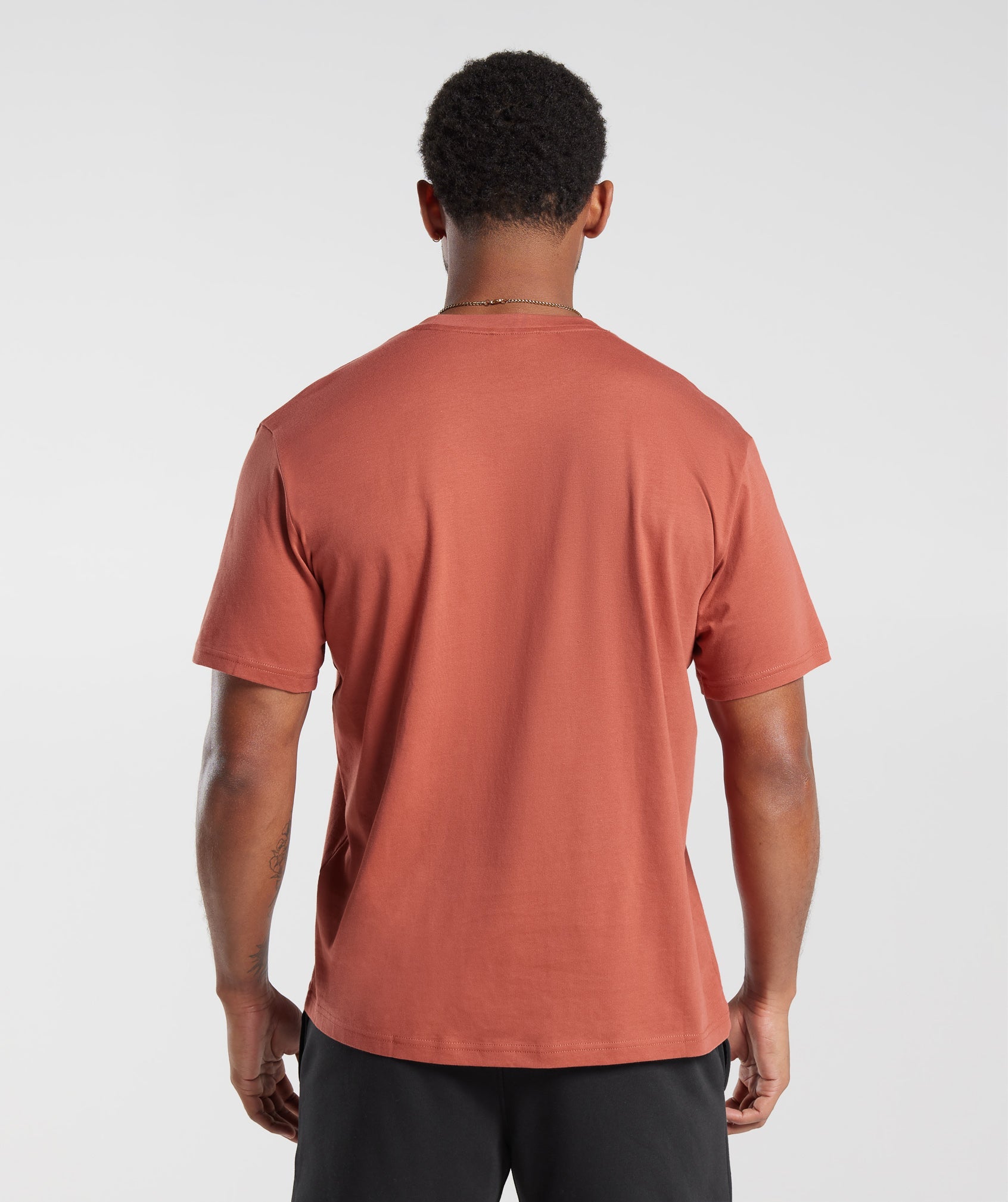 Crest T-Shirt in Persimmon Red