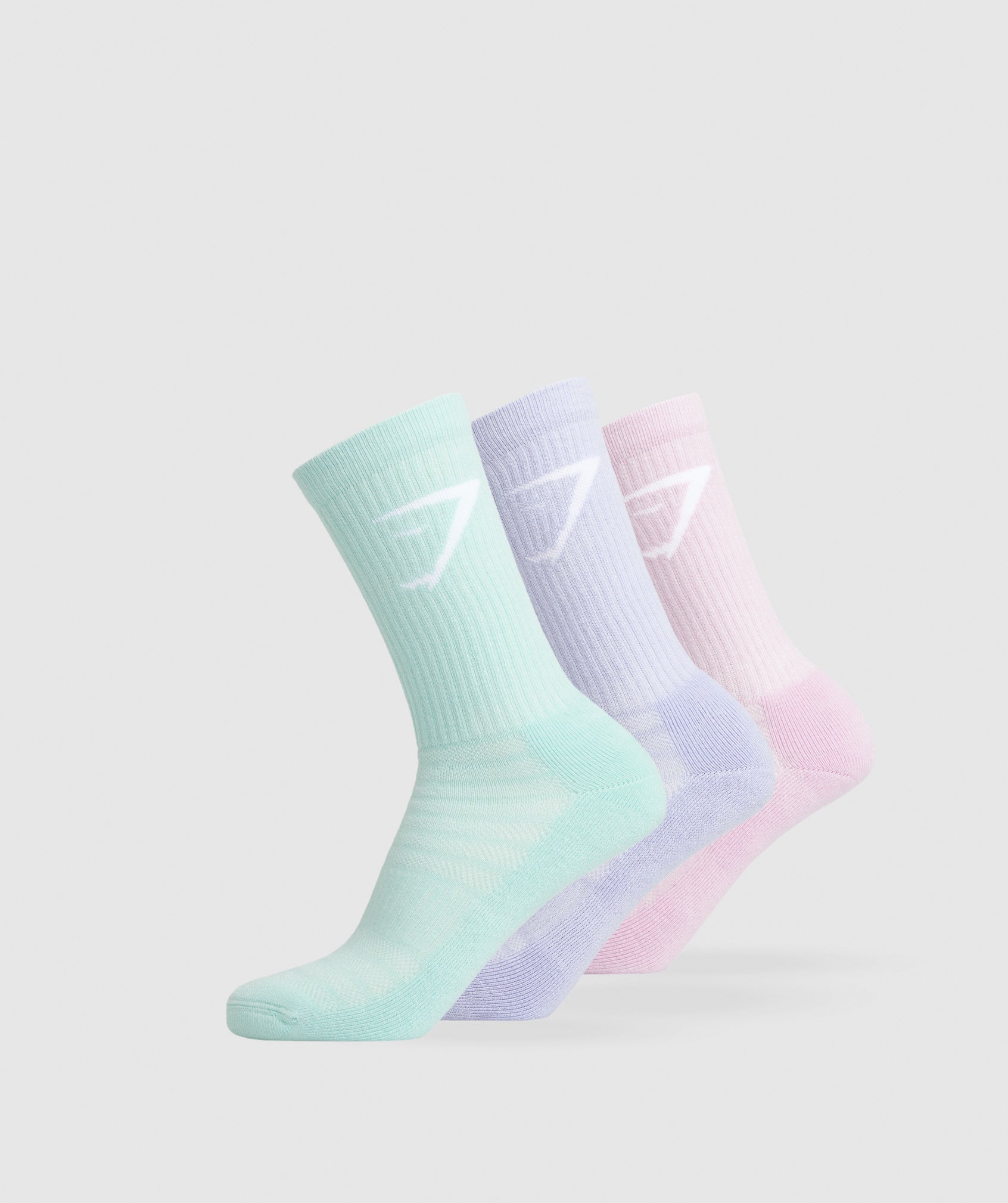 Crew Socks 3pk in Mystic Lilac/Serene Blue/Lemonade Pink - view 1