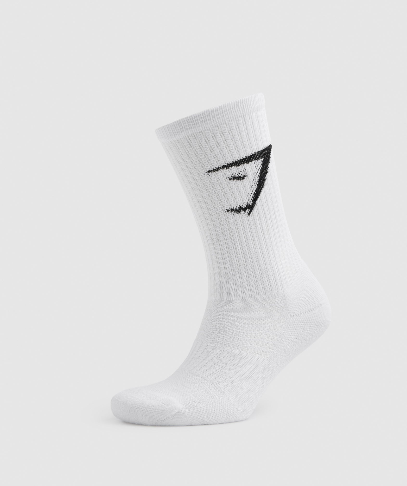 Crew Socks 3pk in White/Light Grey Marl/Black