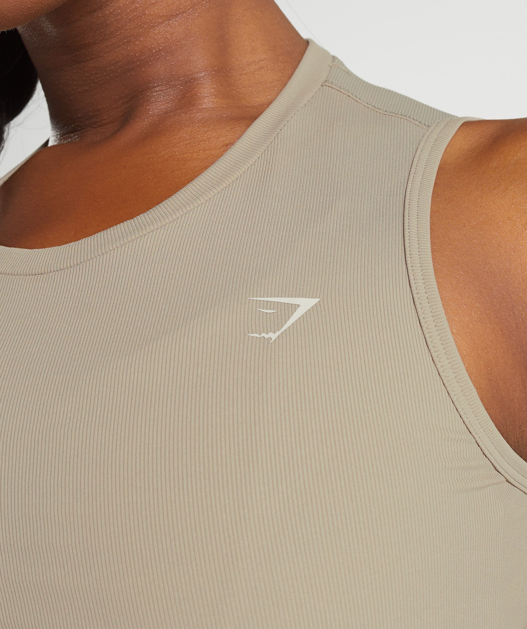 Elevate Asymmetric Tank in Cement Brown