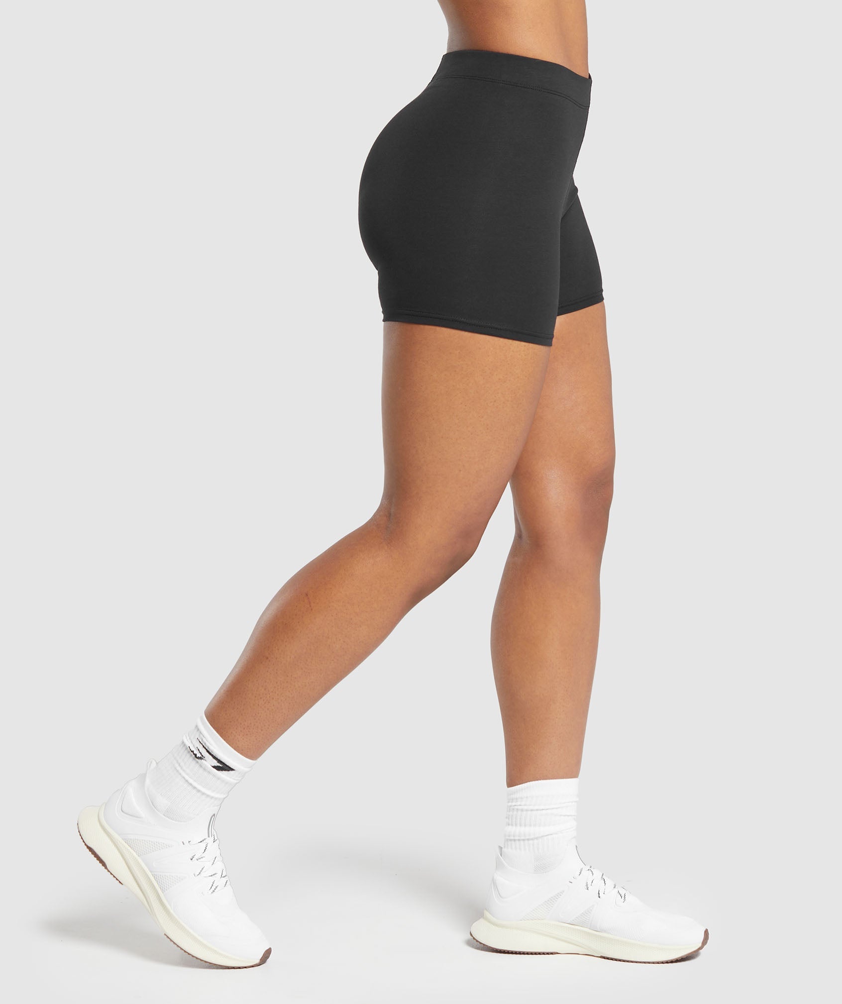 Everyday Cotton Shorts in Black - view 3