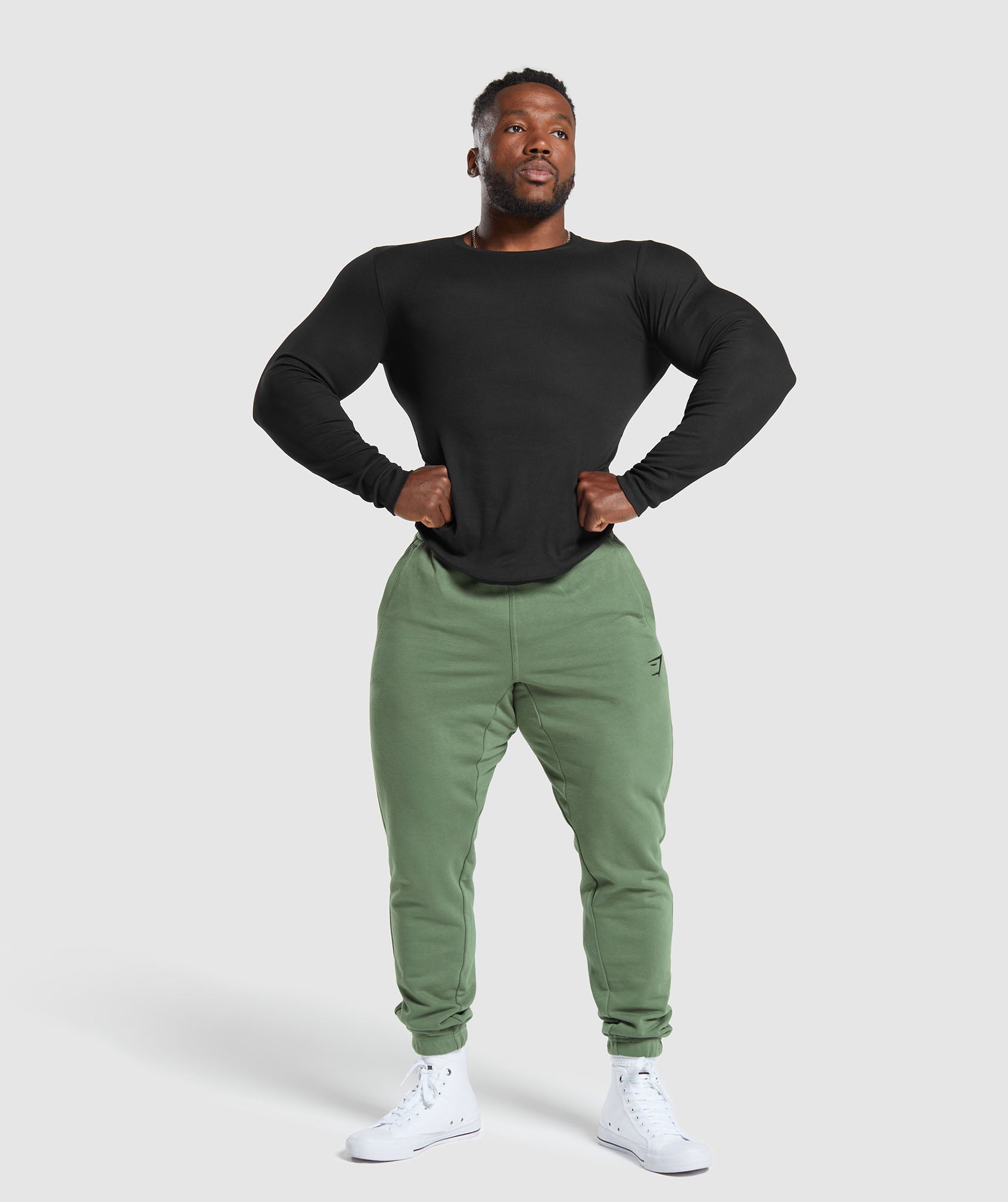 Essential Oversized Joggers in Force Green - view 4