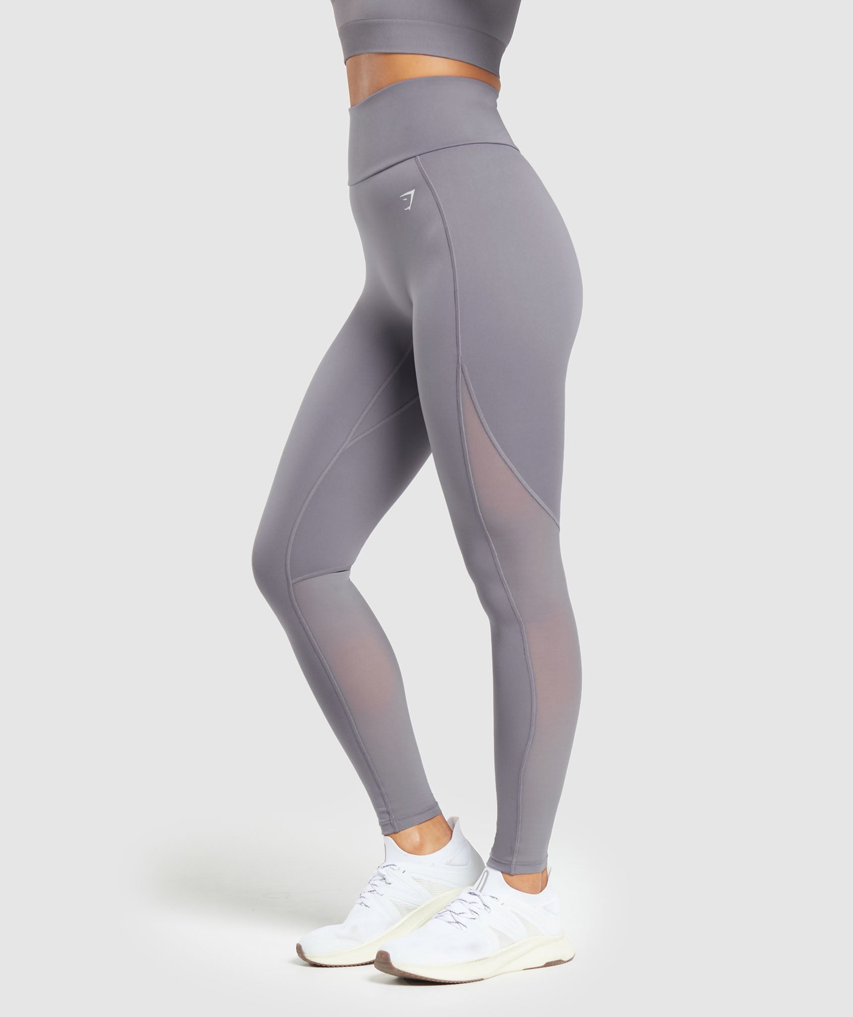 Everyday Mesh Legging in Fog Purple - view 3