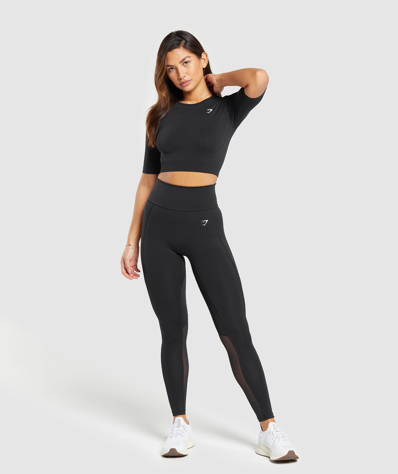 Everyday Seamless Crop Top in Black - view 4