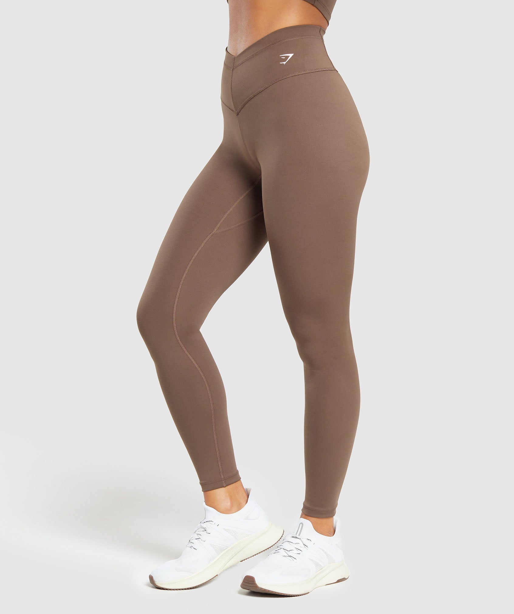 Training V Waistband Leggings in Brown - view 3