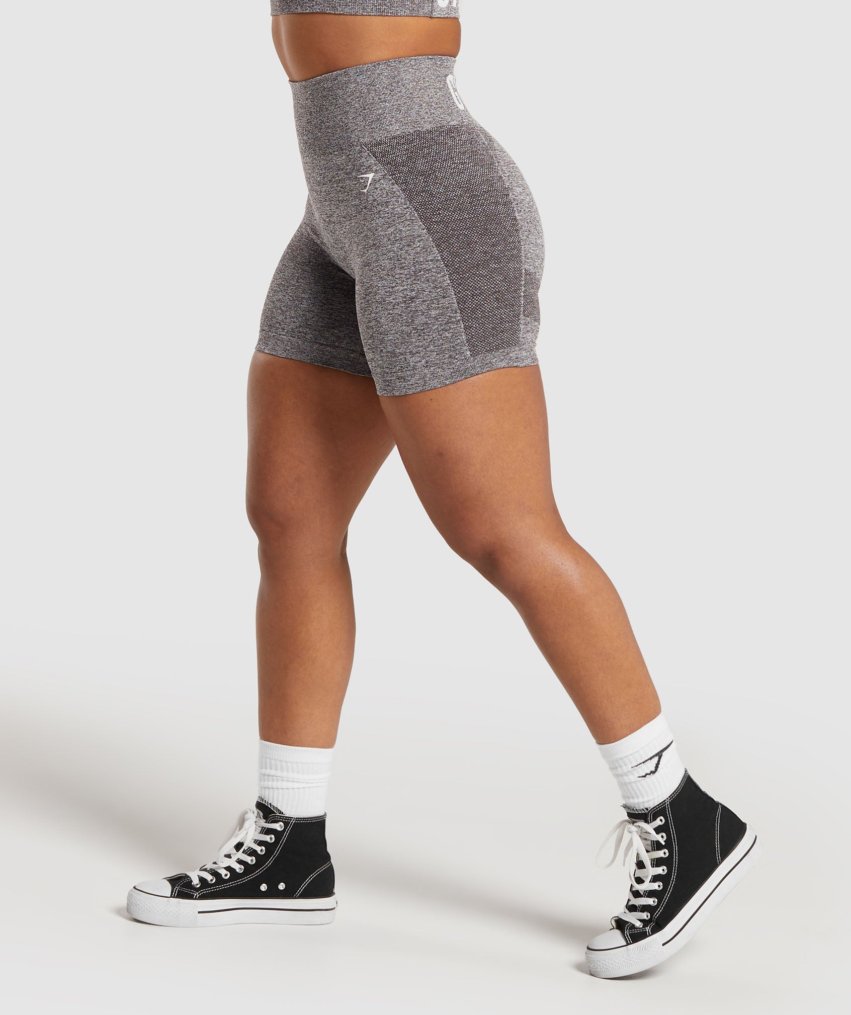 Flex Shorts in Greyed Purple/White - view 3