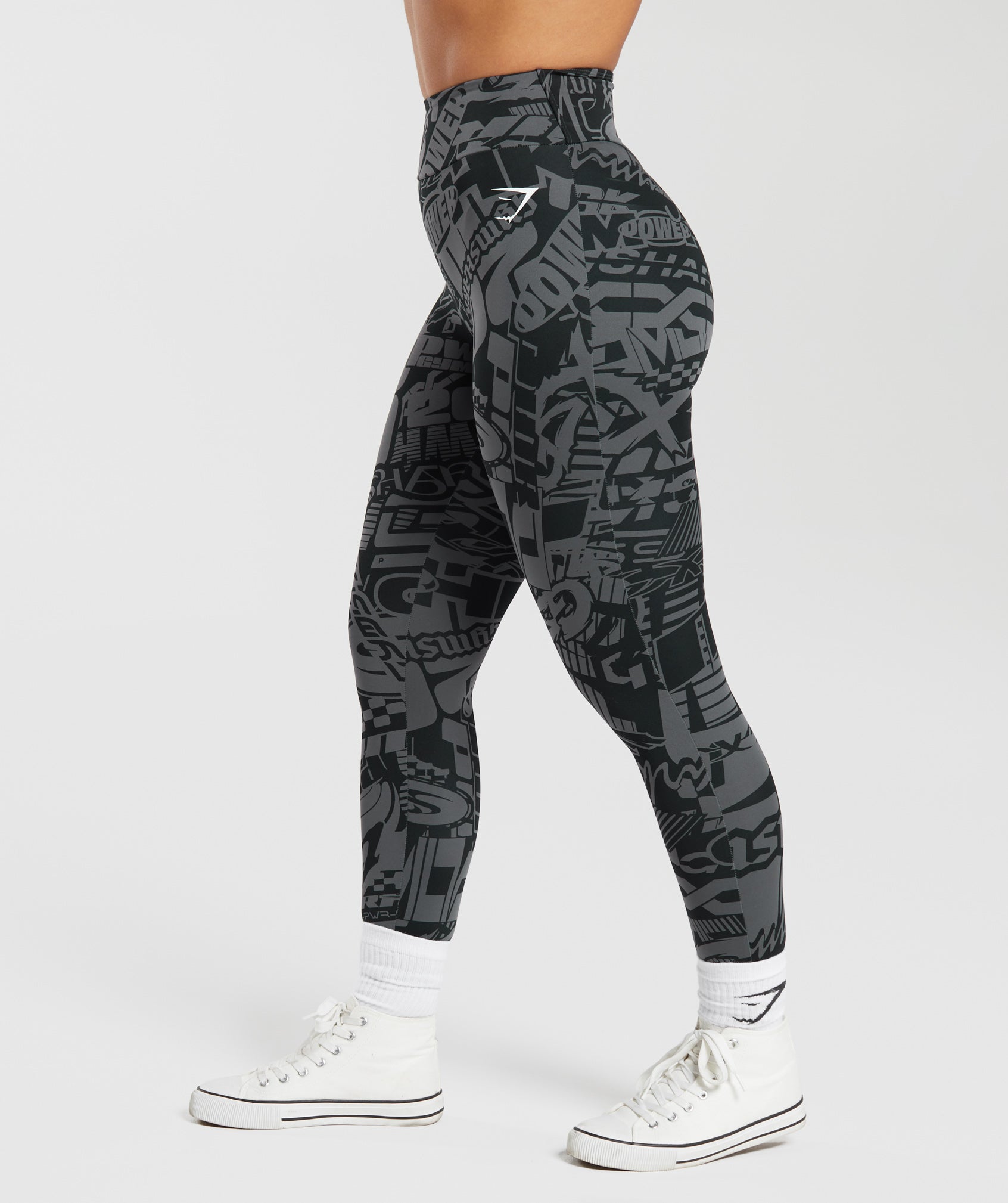 GS Power Regular Leggings in Dark Grey - view 3