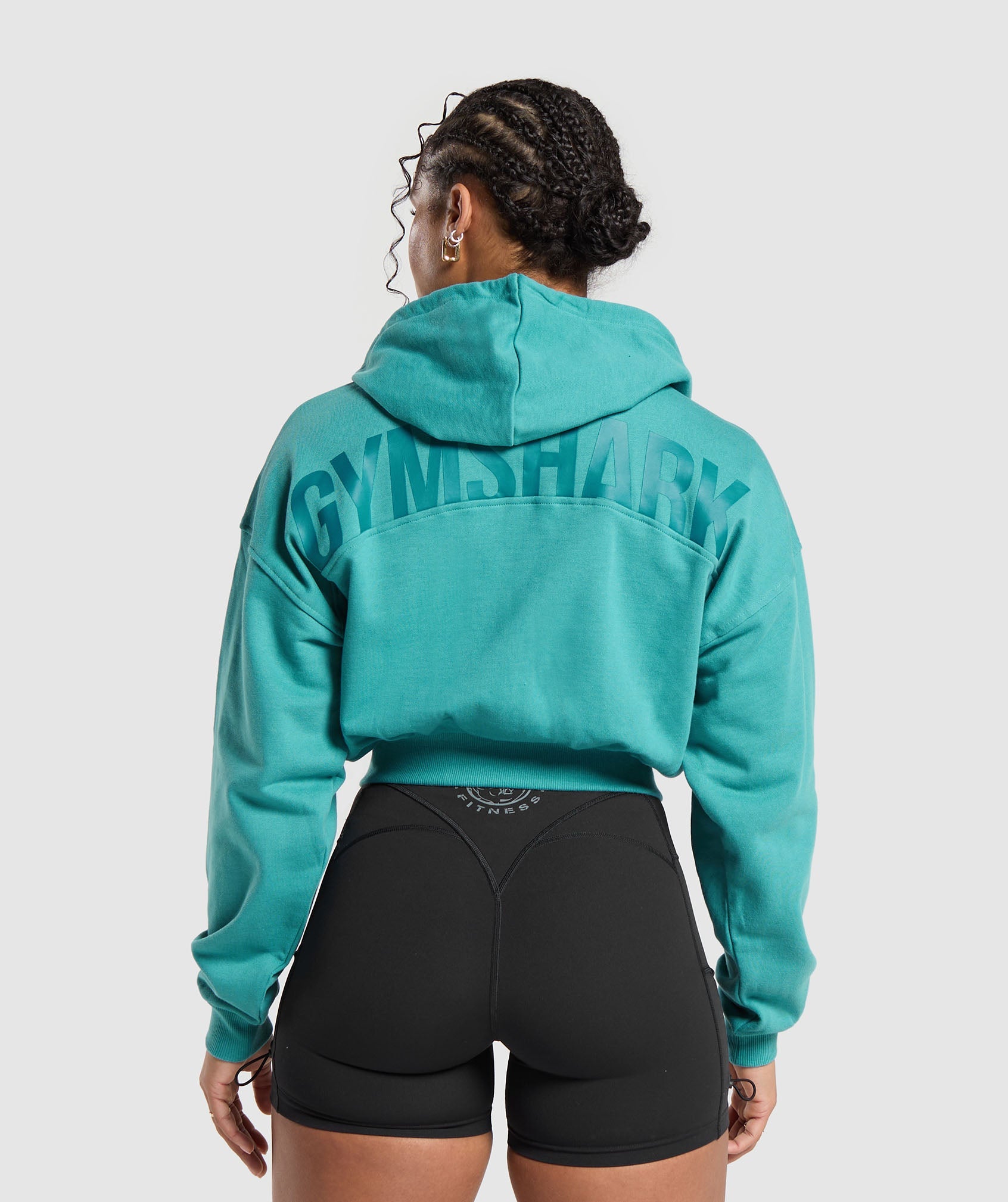 Power Midi Zip Hoodie in Bondi Teal