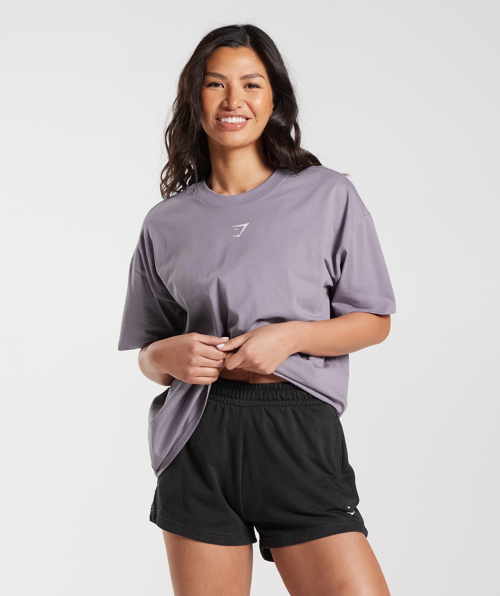 Fraction Oversized T-Shirt in Slate Lavender