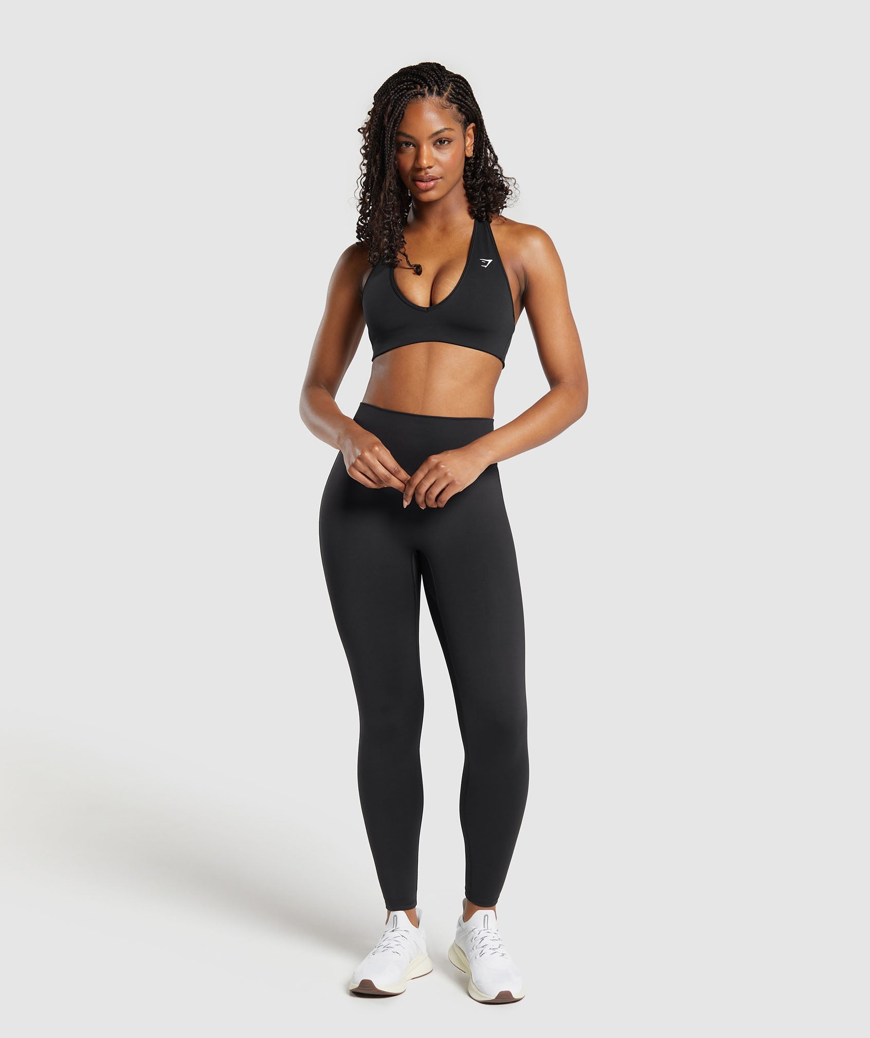 Halterneck Sports Bra in Black - view 4