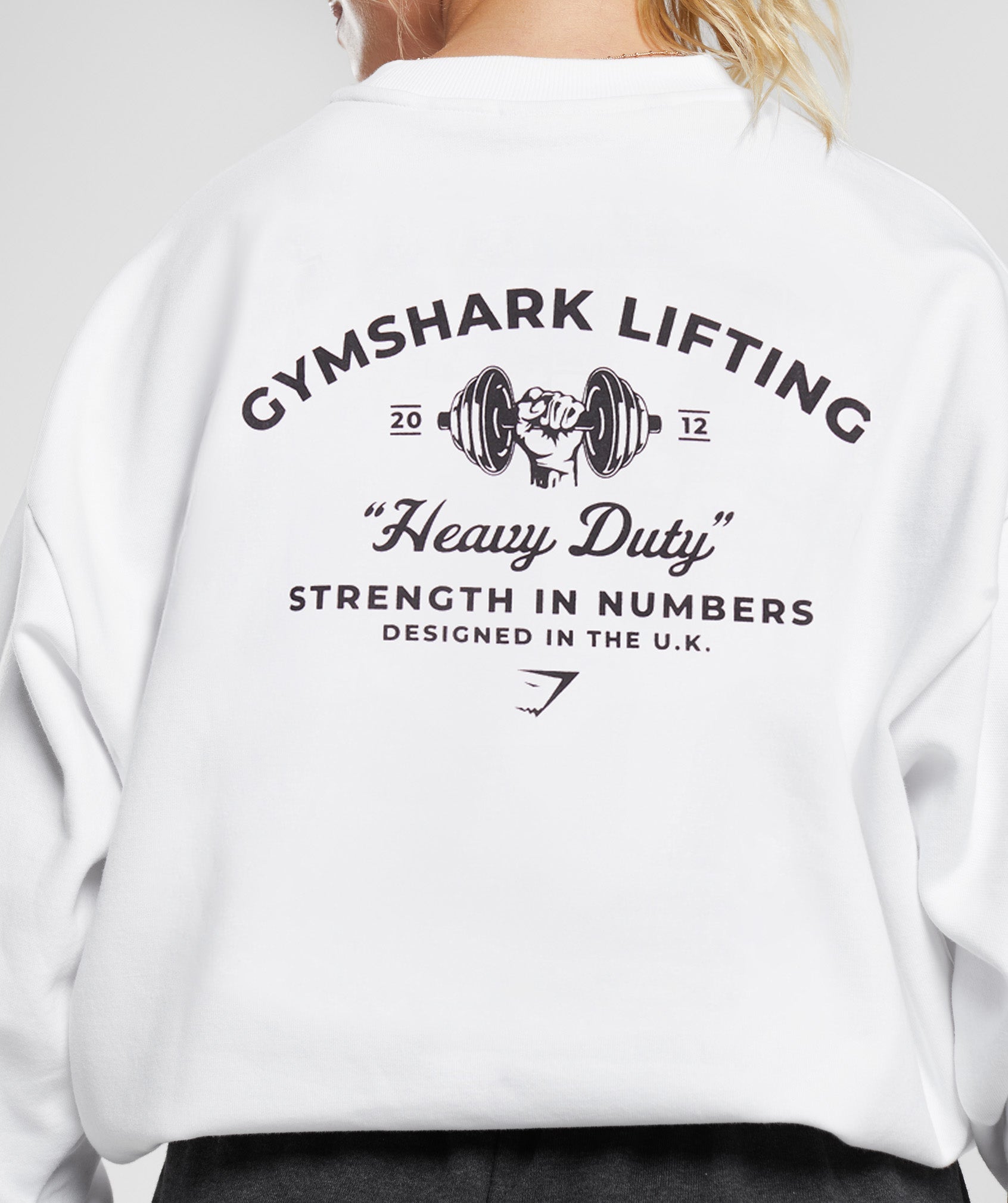 Heavy Duty Oversized Sweatshirt in White - view 4