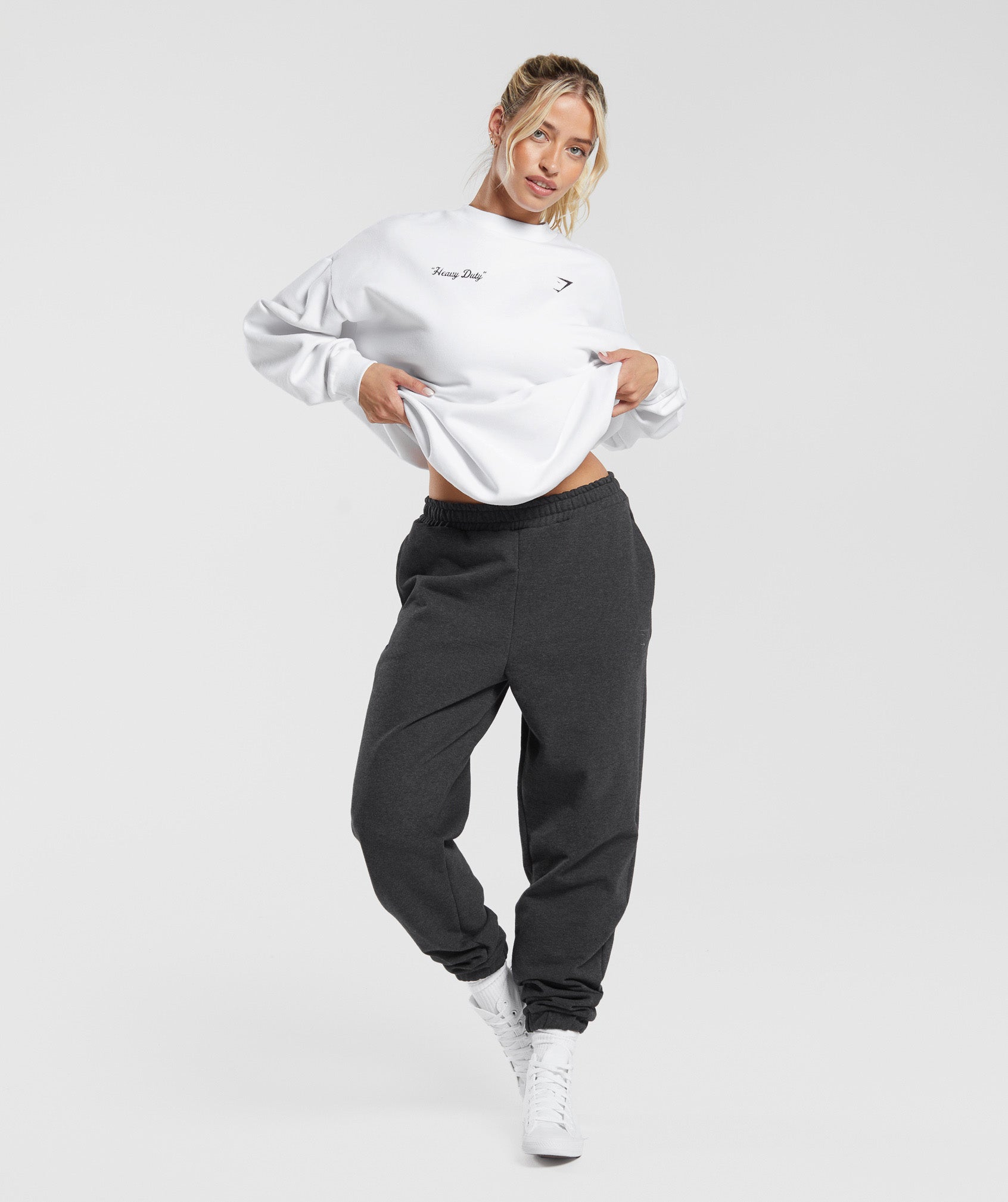 Heavy Duty Oversized Sweatshirt in White - view 3