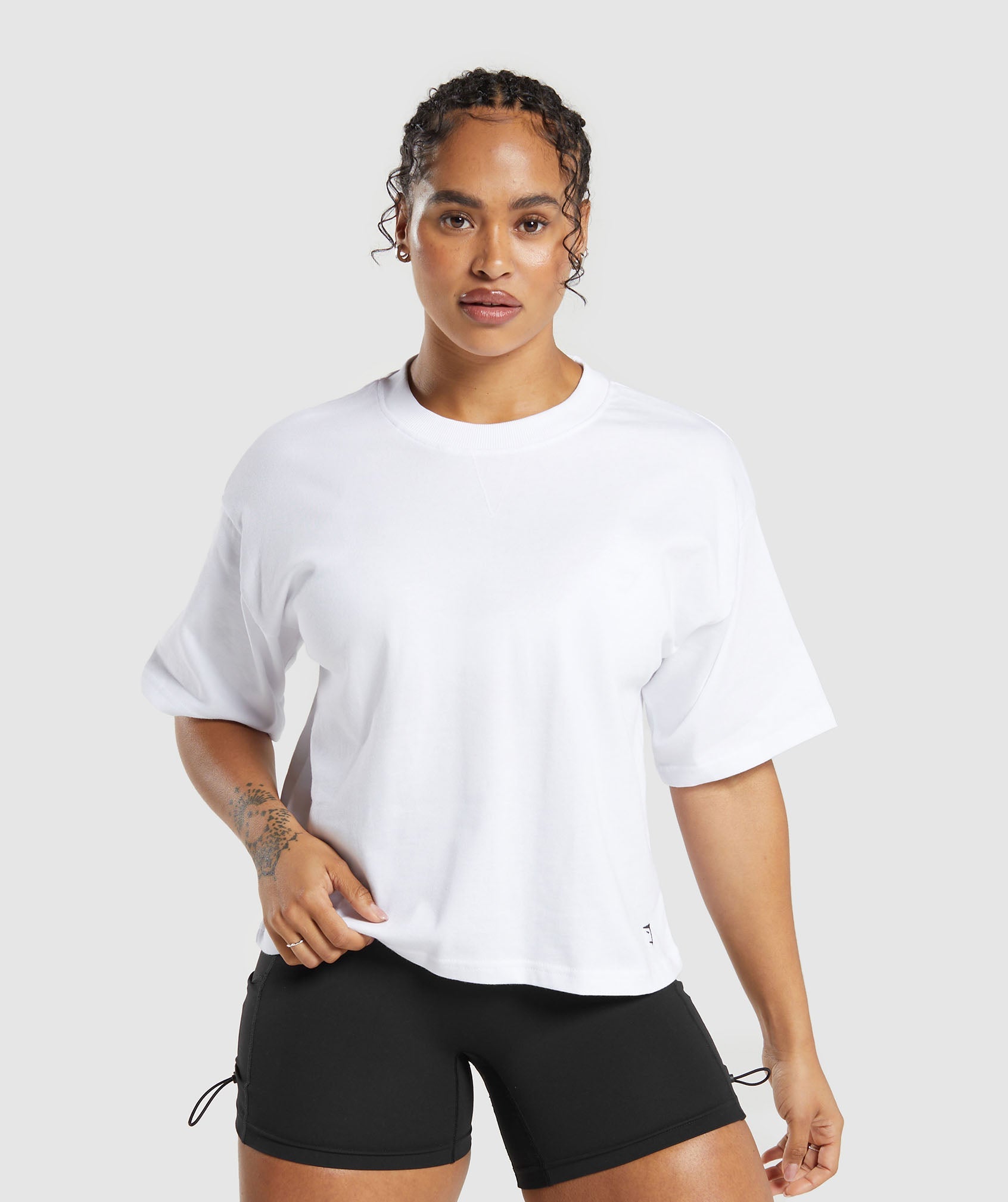 Heavyweight Cotton T-Shirt in White - view 1