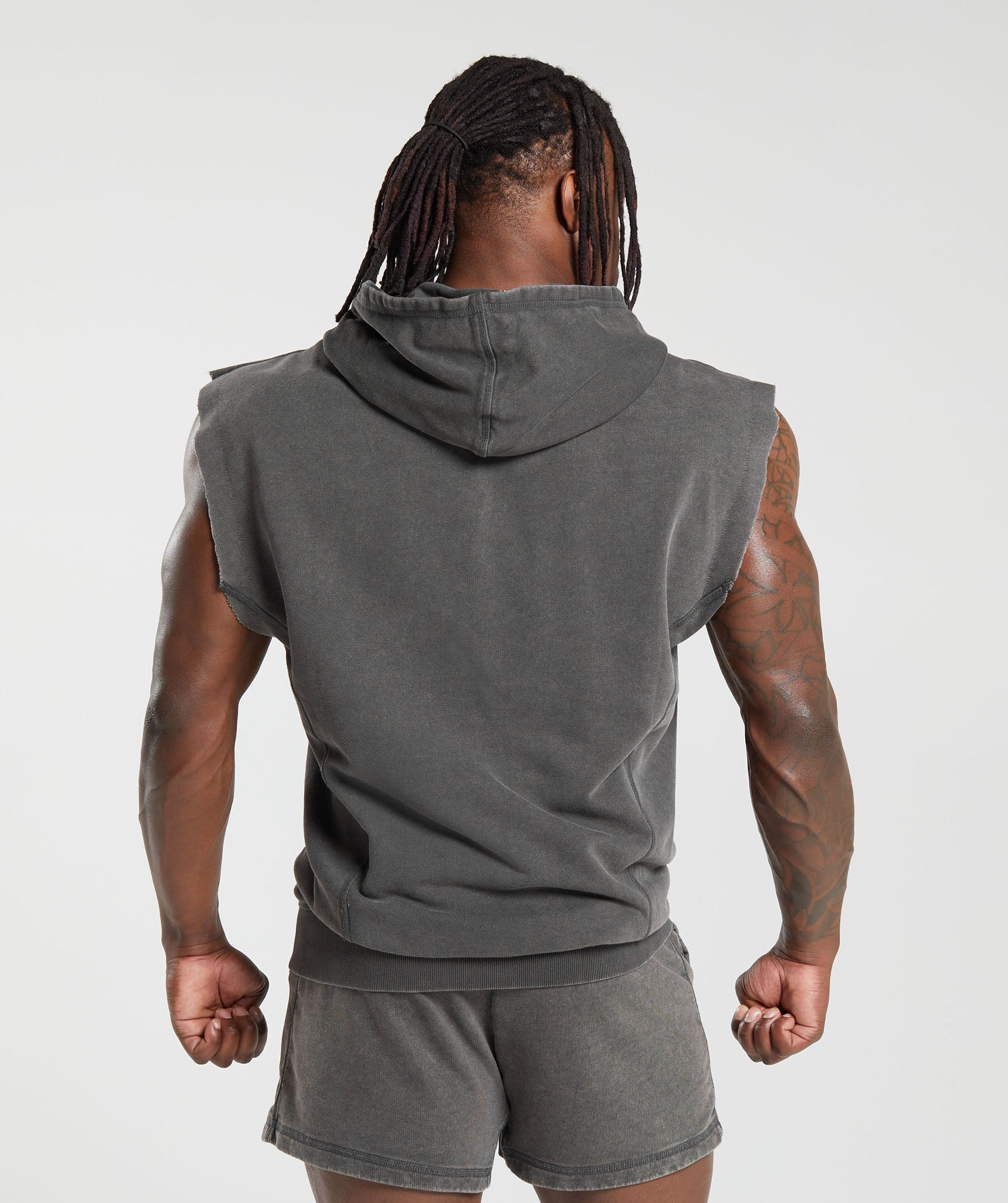 Heritage Washed Sleeveless Zip Hoodie