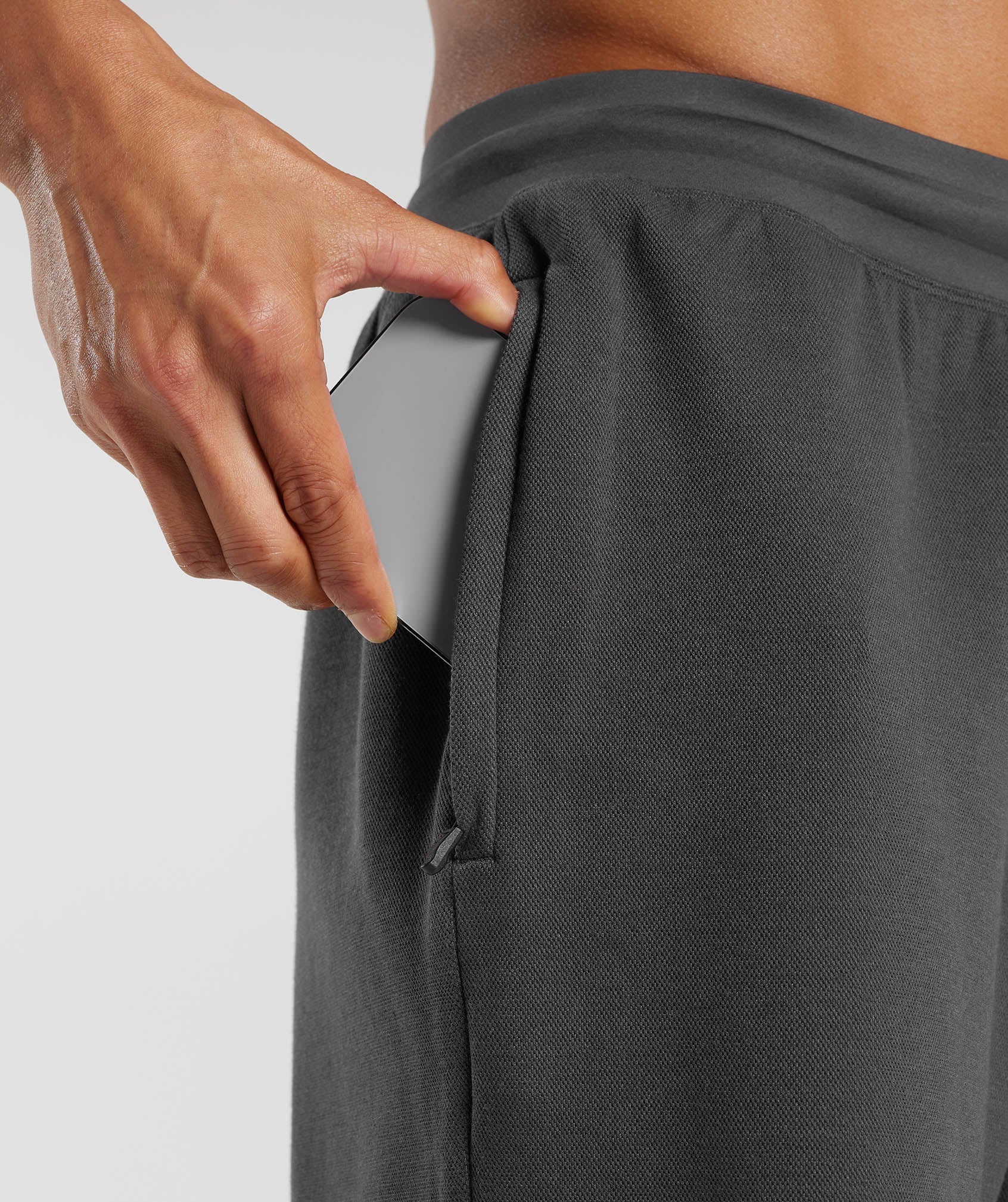 Knit Shorts in Onyx Grey - view 6