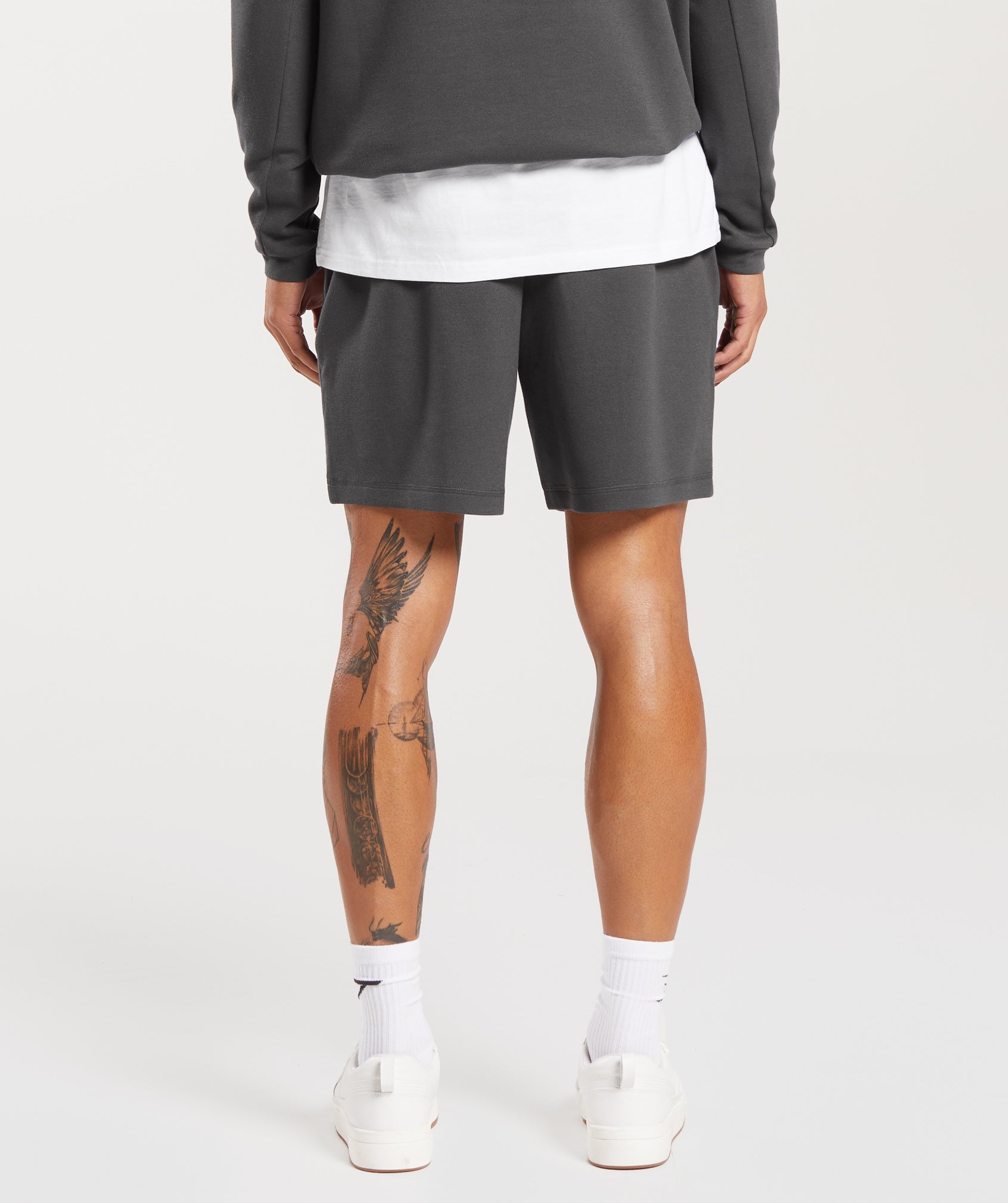 Knit Shorts in Onyx Grey - view 2