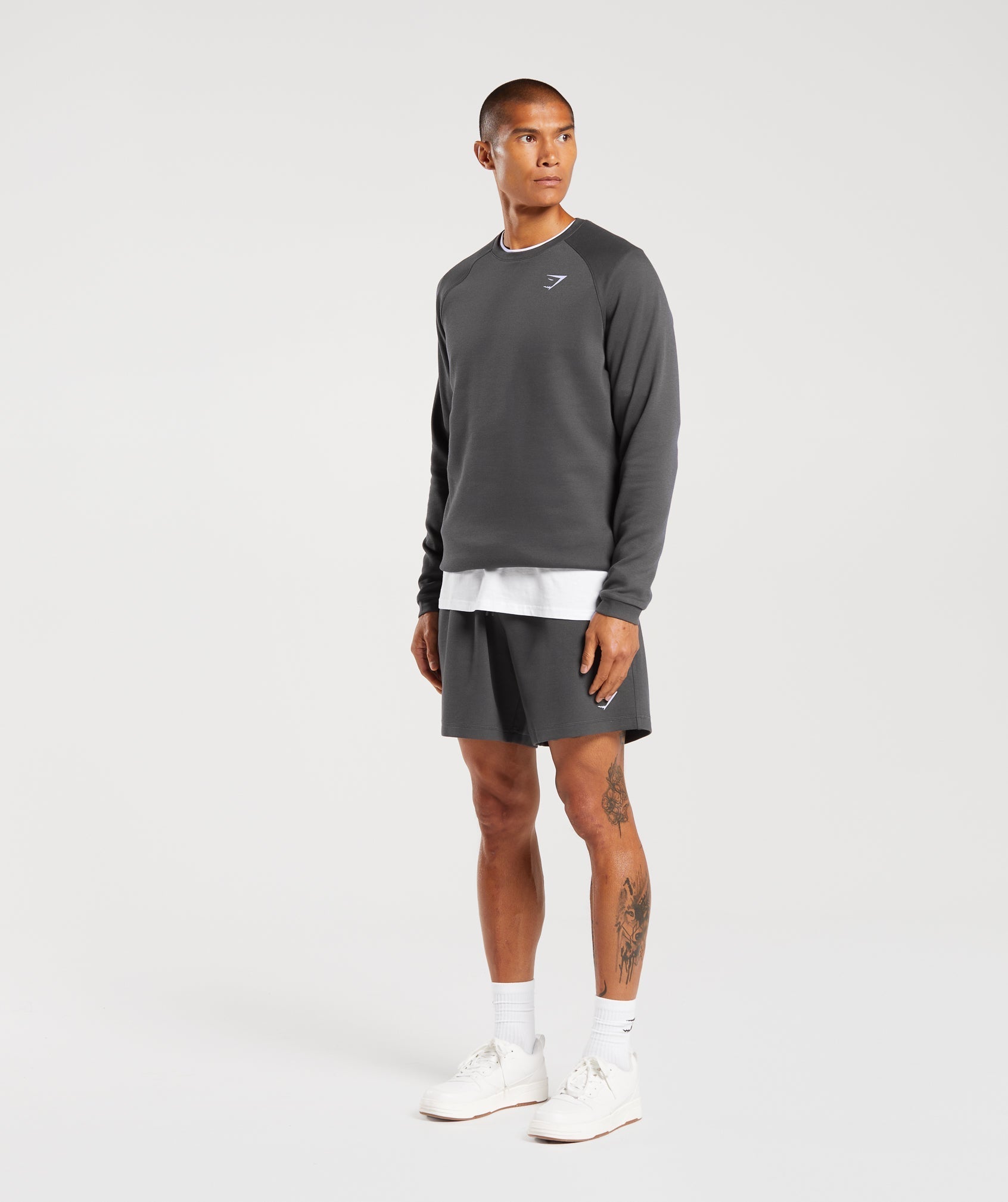 Knit Shorts in Onyx Grey - view 4