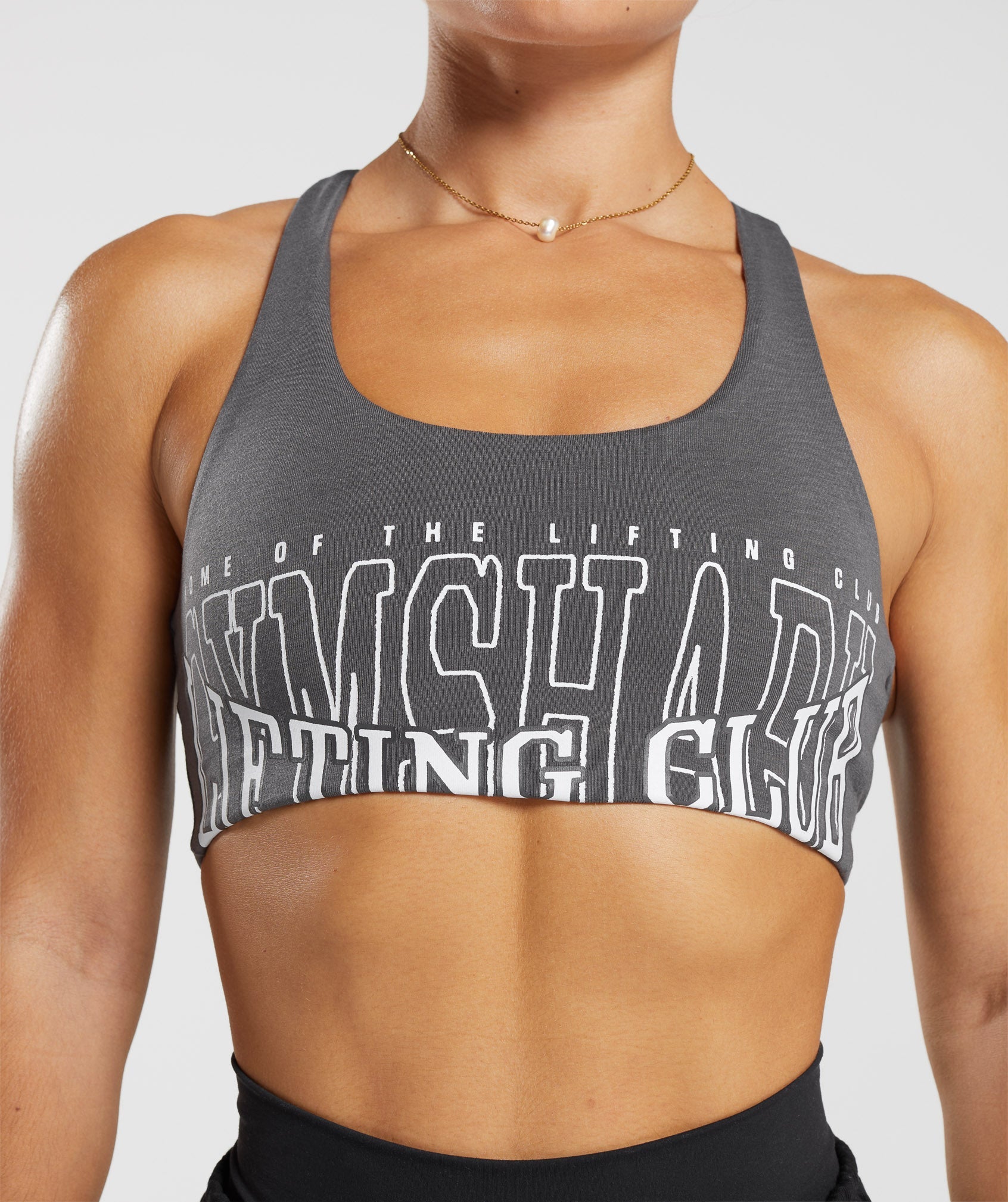 Lifting Graphic Bralette in Dark Grey - view 4