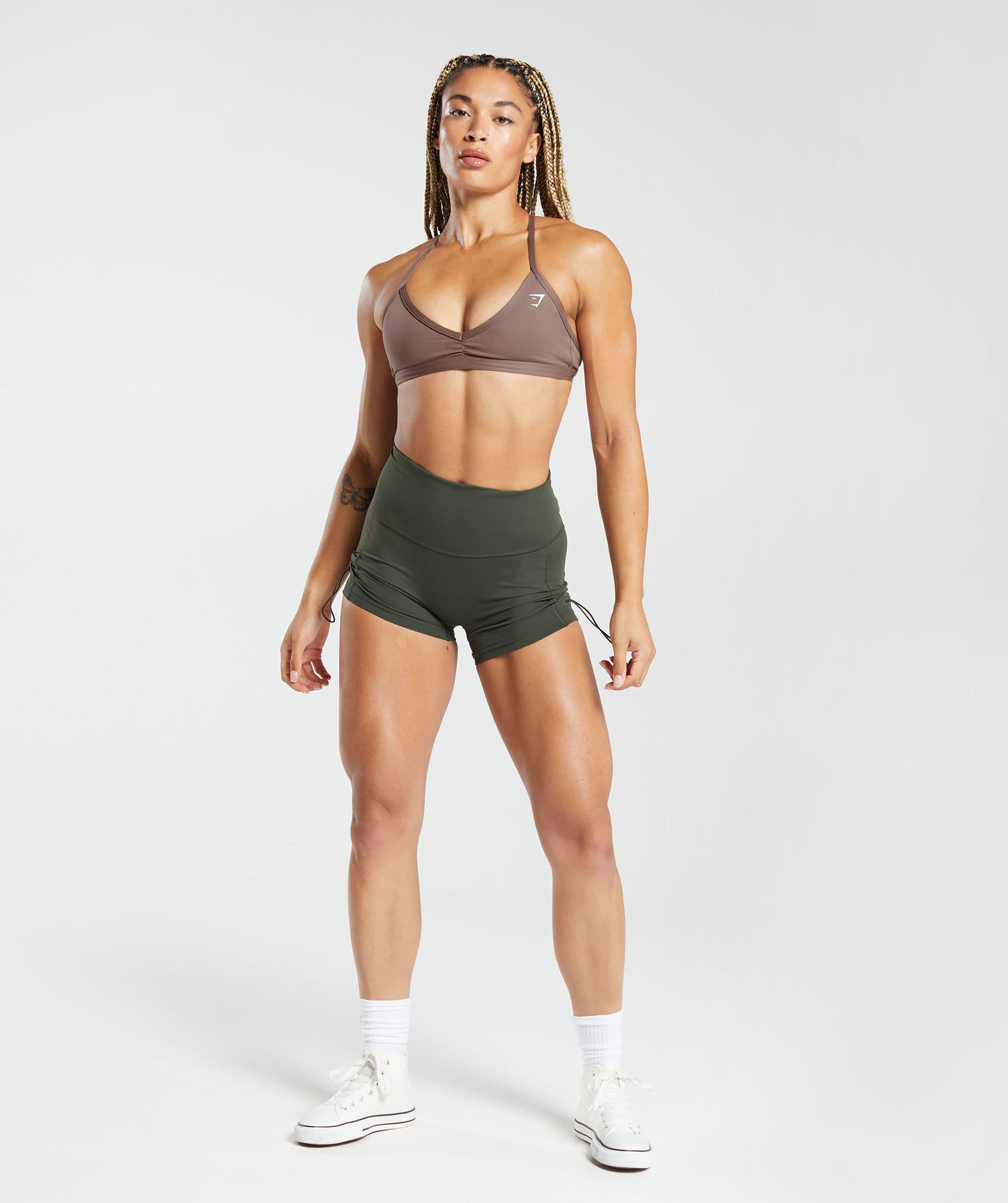 Legacy Tight Shorts in Deep Olive Green - view 4