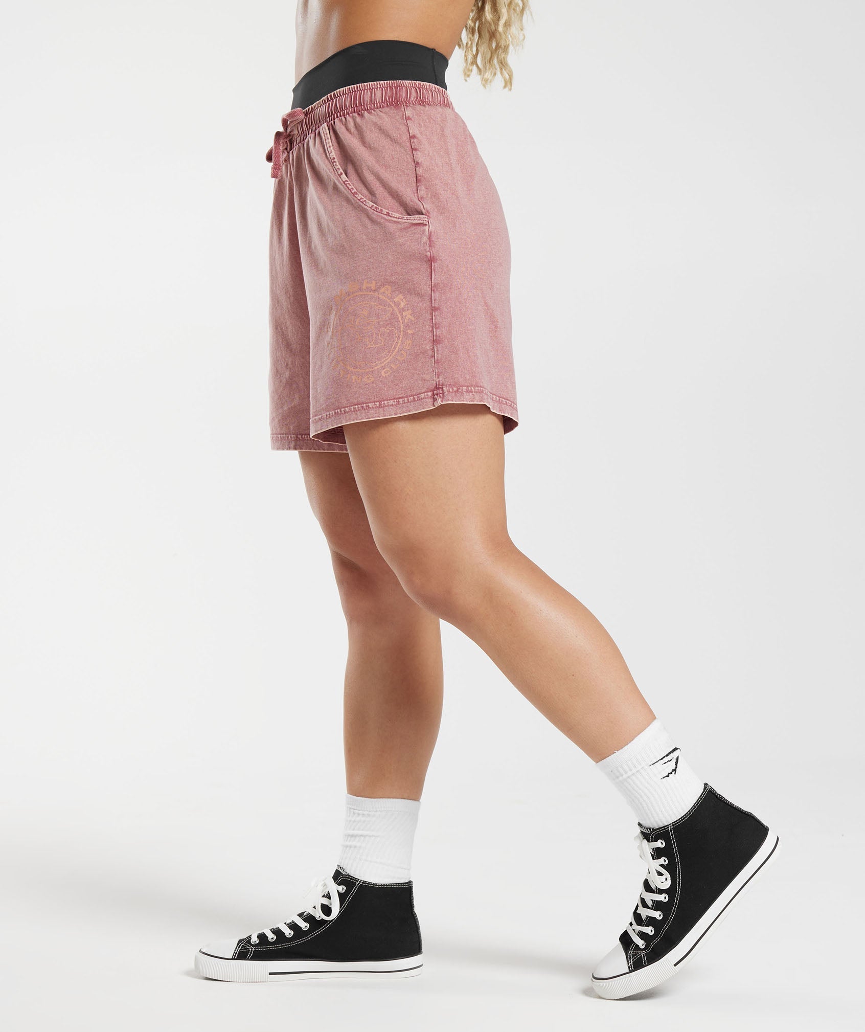 Legacy Loose Shorts in Terracotta Pink/Acid Wash