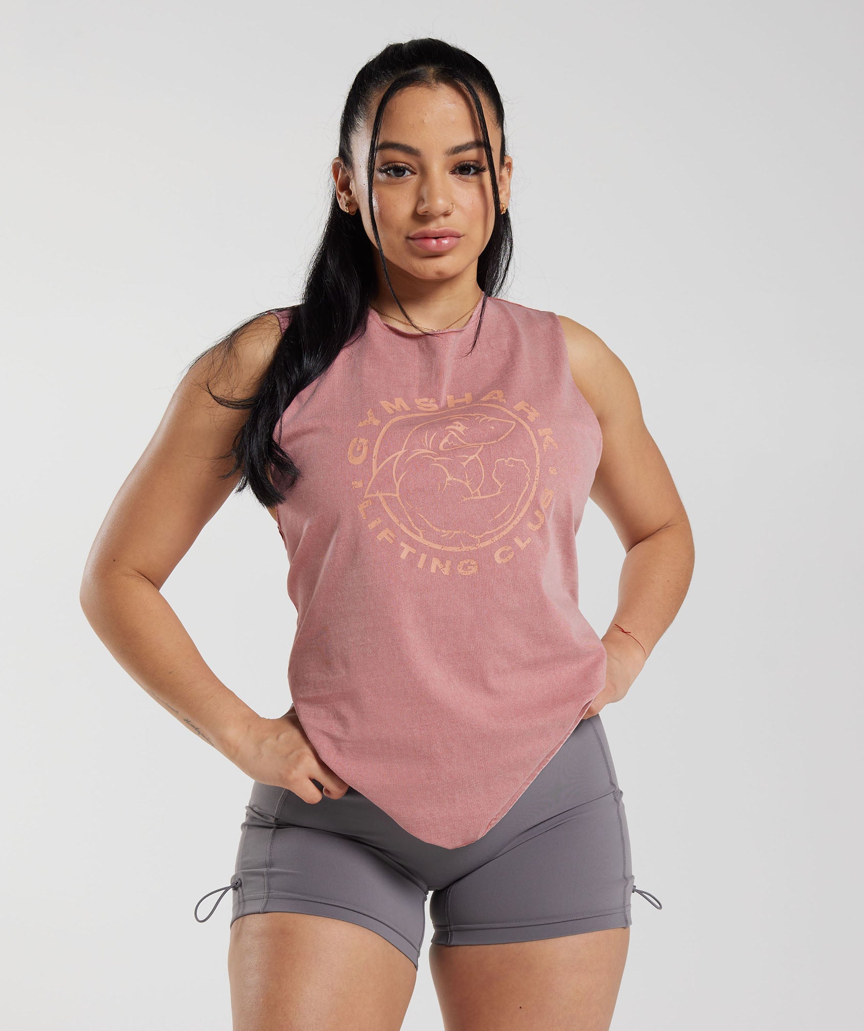 Legacy Washed Tank in Terracotta Pink/Acid Wash